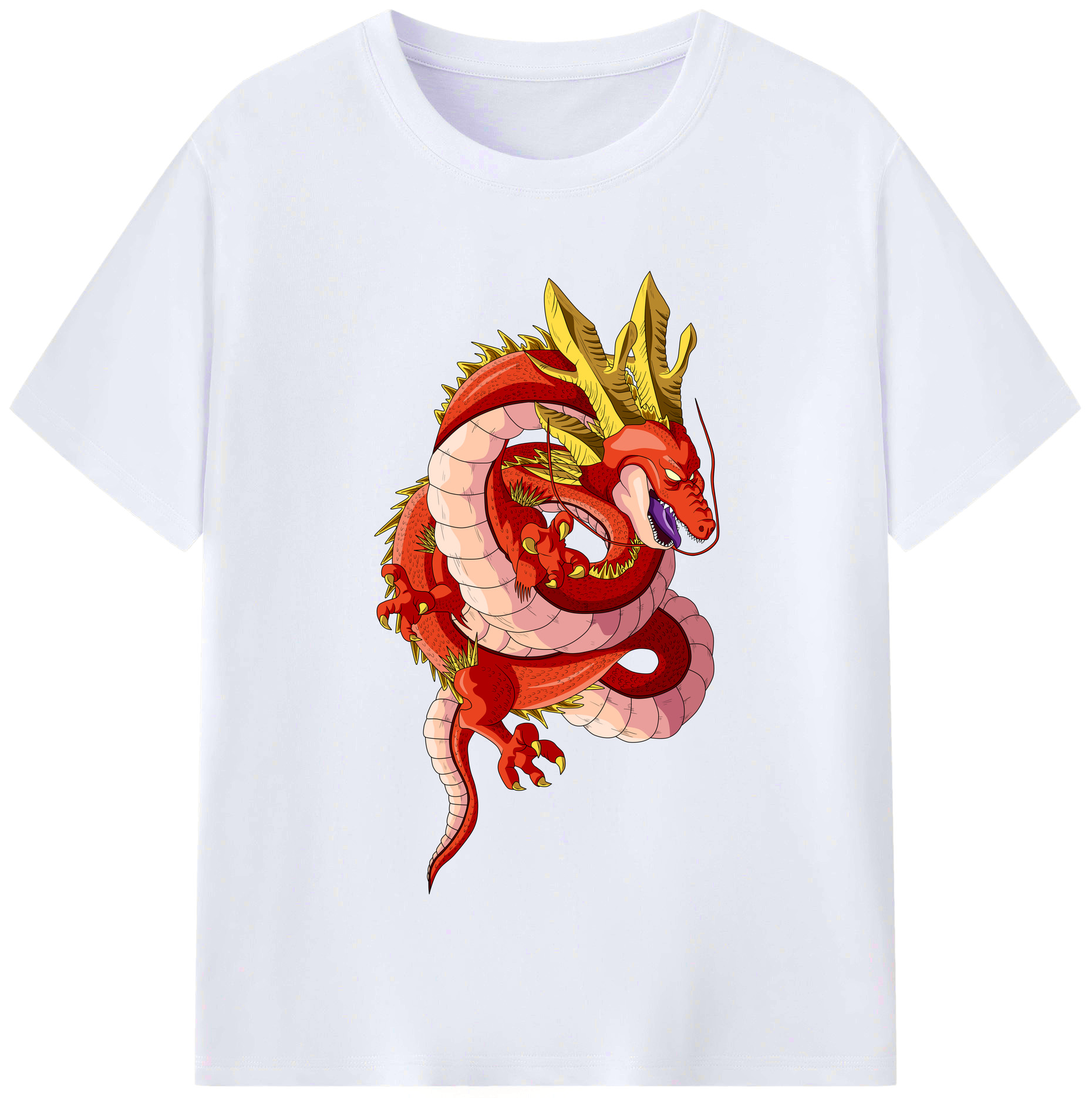 （画像用） ドラゴンボール 神龍 シェンロン DRAGON BALL Shenron レディースカジュアルプリントTシャツ（綿100％）