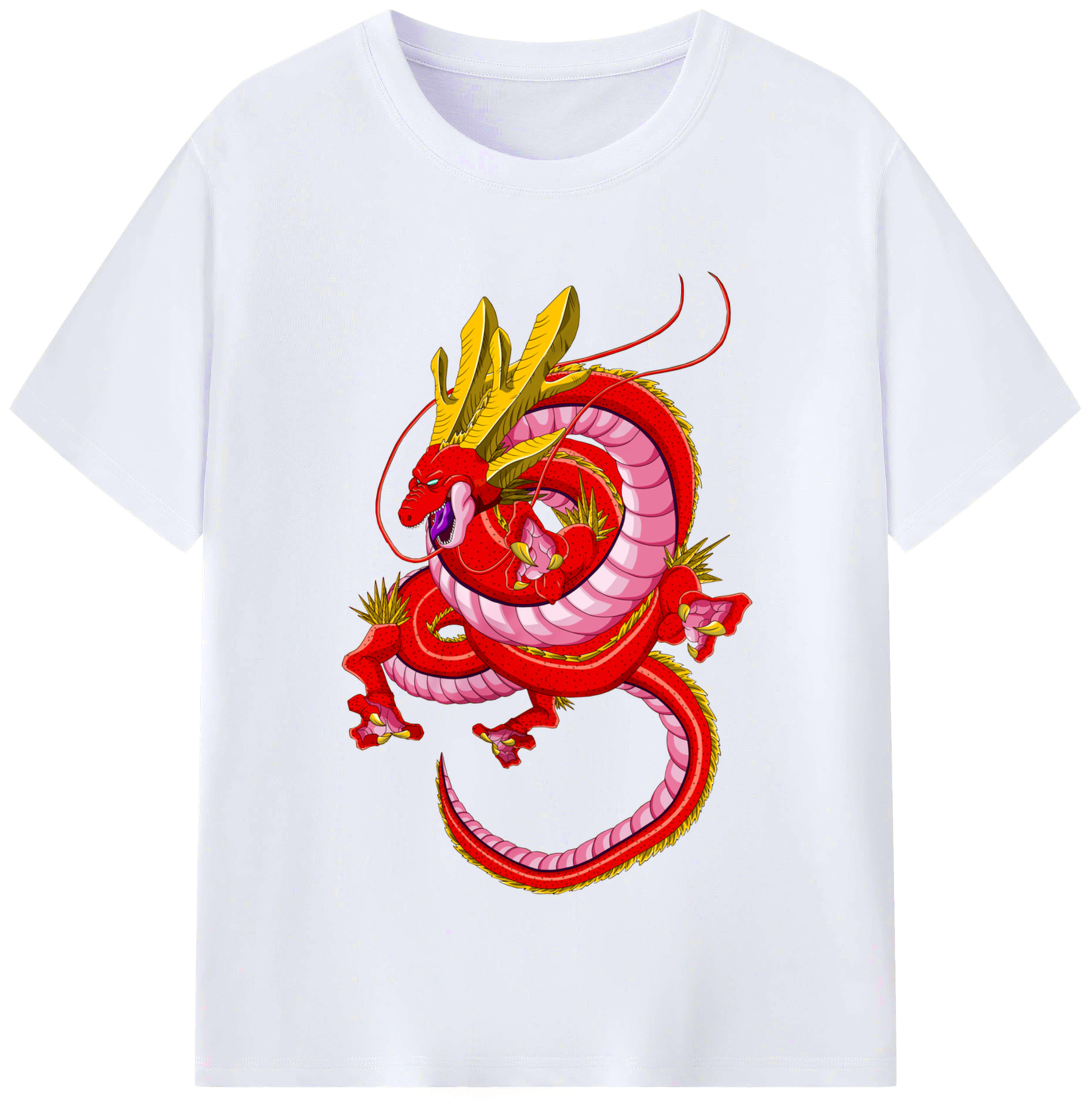 （画像用） ドラゴンボール 神龍 シェンロン DRAGON BALL Shenron レディースカジュアルプリントTシャツ（綿100％）