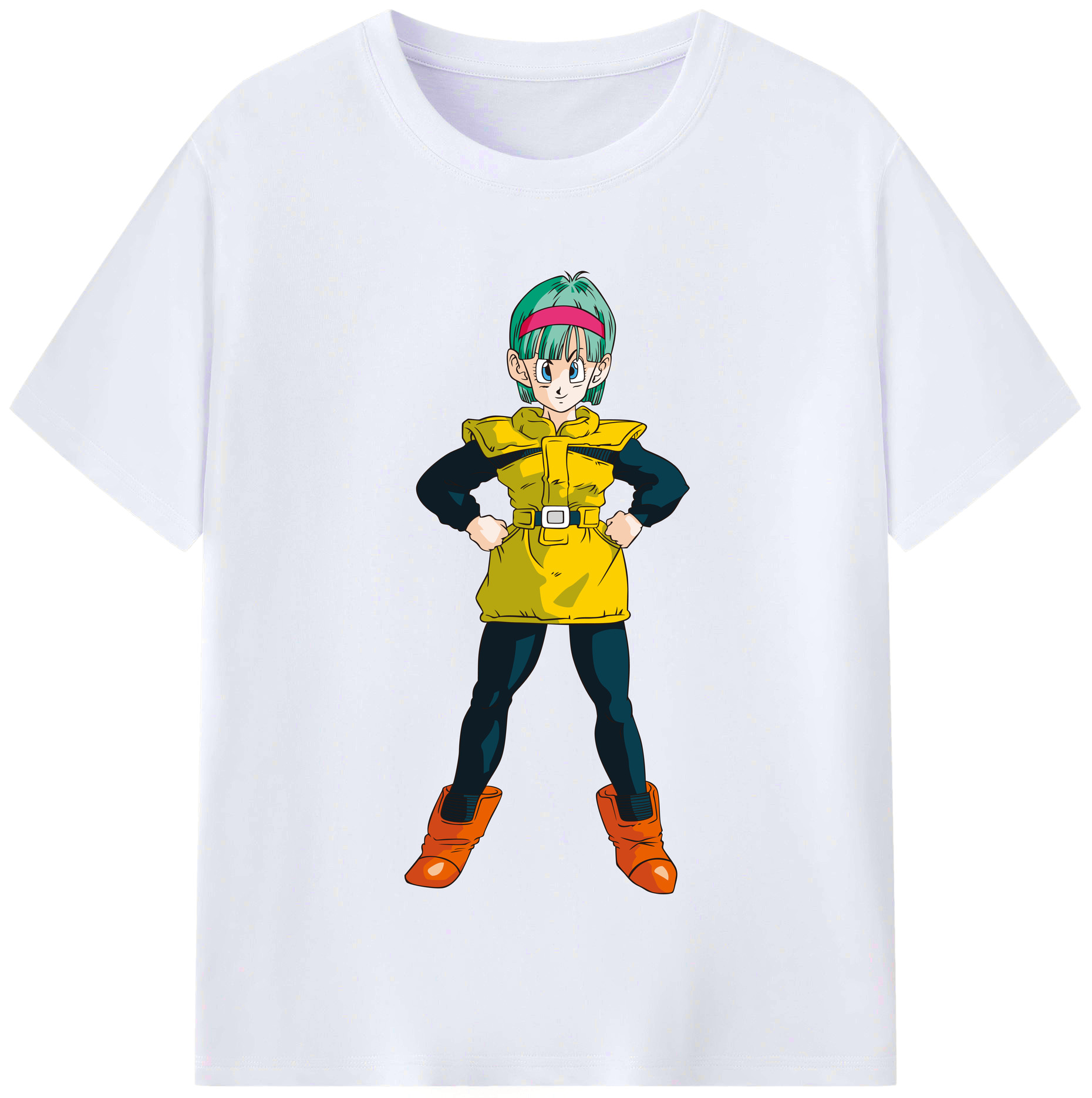 （画像用） ドラゴンボール ブルマ DRAGON BALL Bulma レディースカジュアルプリントTシャツ（綿100％）