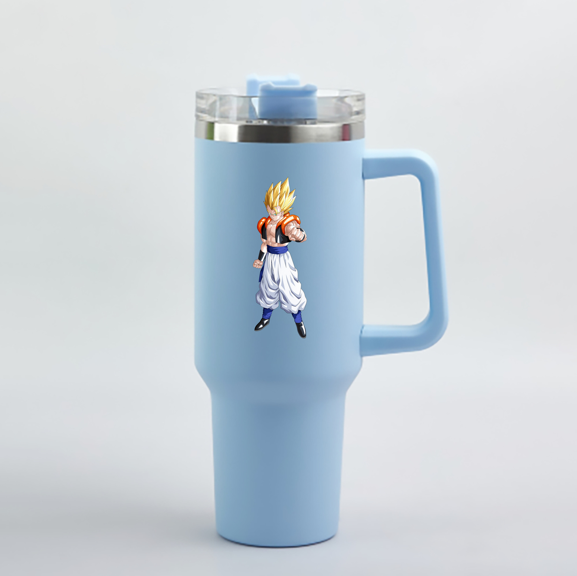 （画像用） ドラゴンボール ベジータ四世（Bejīta Yonsei）DRAGON BALL Vegeta IV 1200mL車用タンブラー - クリスタルステッカー（プラスチックストロー付き）