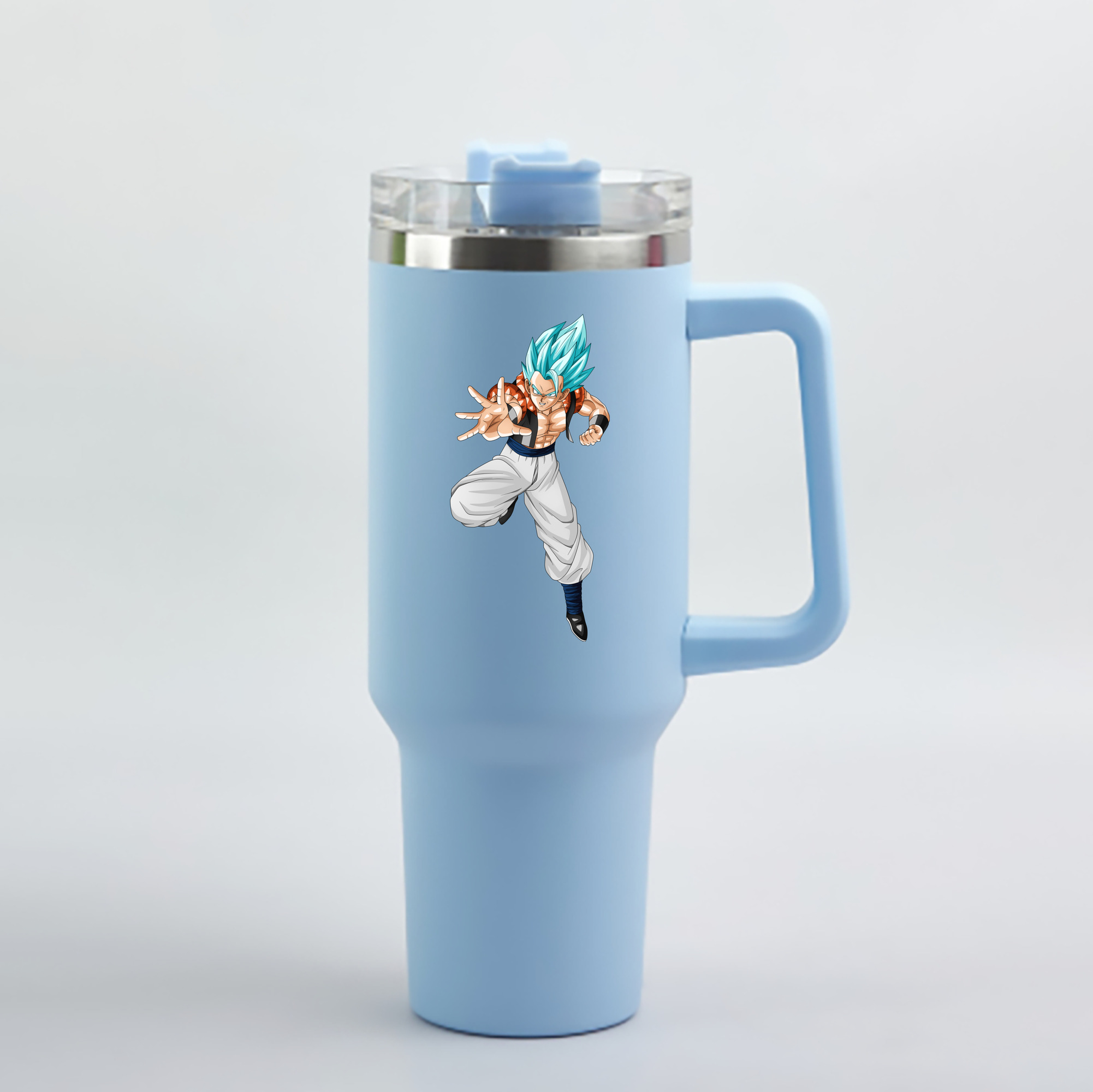 （画像用） ドラゴンボール ベジータ四世（Bejīta Yonsei）DRAGON BALL Vegeta IV 1200mL車用タンブラー - クリスタルステッカー（プラスチックストロー付き）