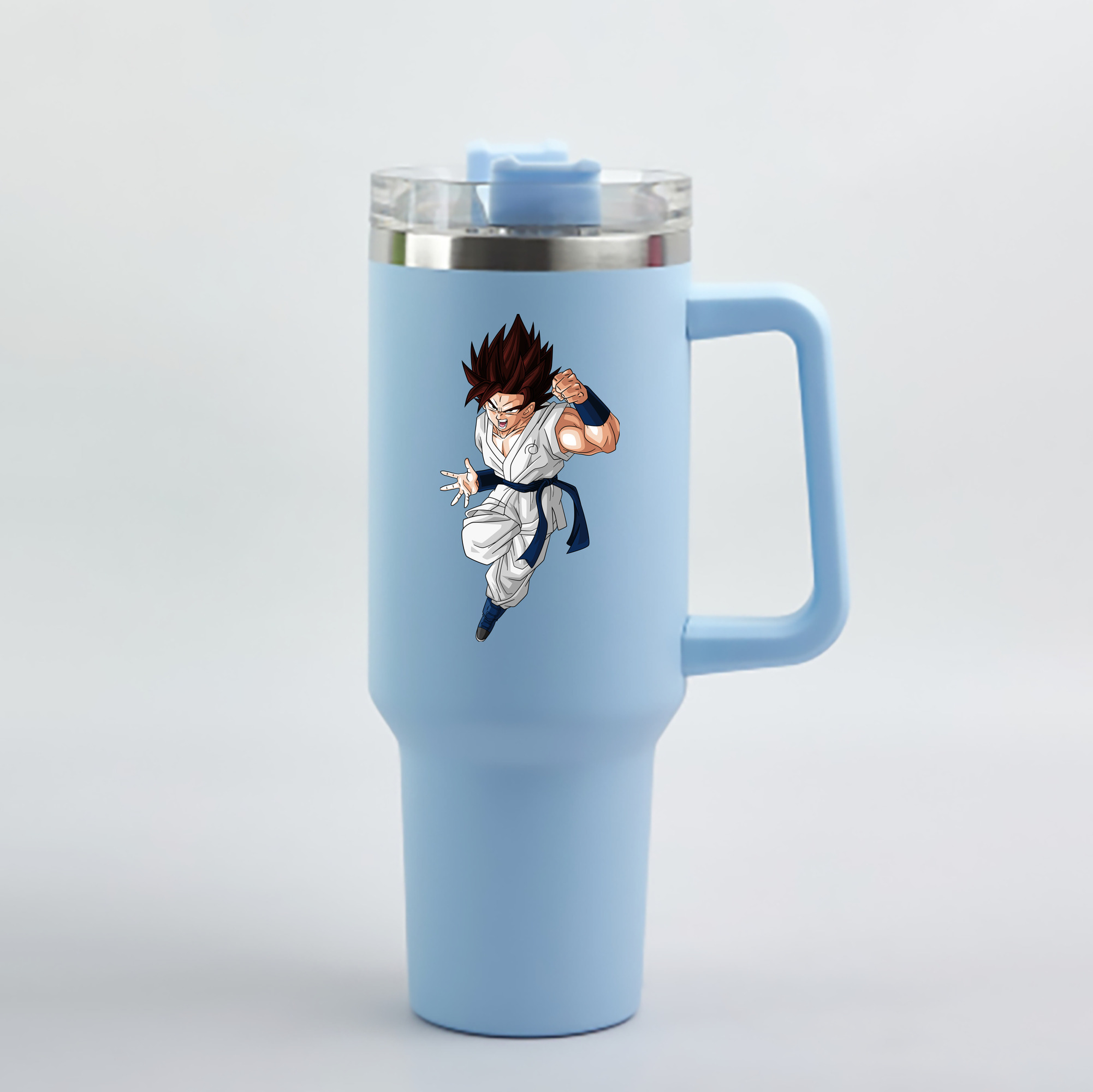 （画像用） ドラゴンボール 孫 悟飯（そんごはん）DRAGON BALL Son Gohan 1200mL車用タンブラー - クリスタルステッカー（プラスチックストロー付き）