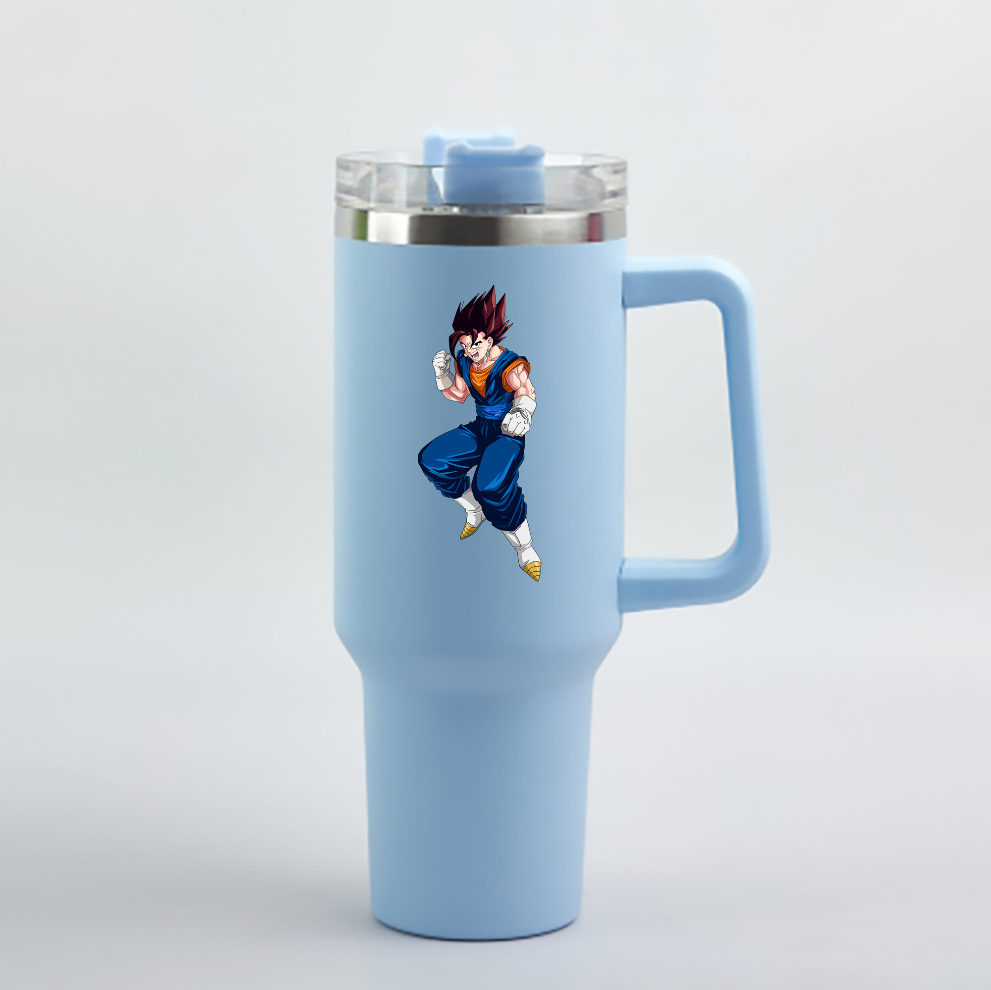 （画像用） ドラゴンボール 孫 悟飯（そんごはん）DRAGON BALL Son Gohan 1200mL車用タンブラー - クリスタルステッカー（プラスチックストロー付き）