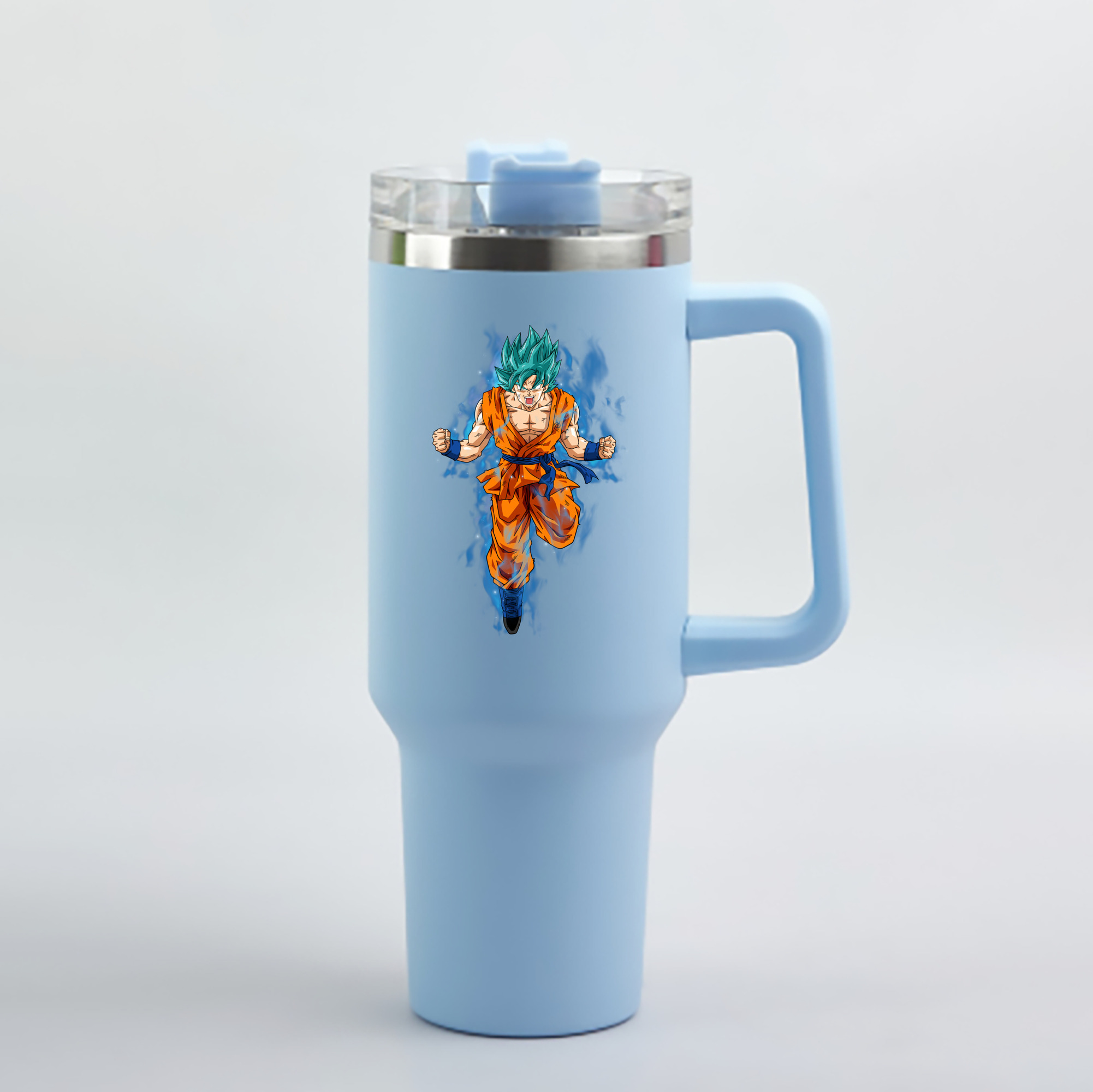 （画像用） ドラゴンボール 孫 悟飯（そんごはん）DRAGON BALL Son Gohan 1200mL車用タンブラー - クリスタルステッカー（プラスチックストロー付き）