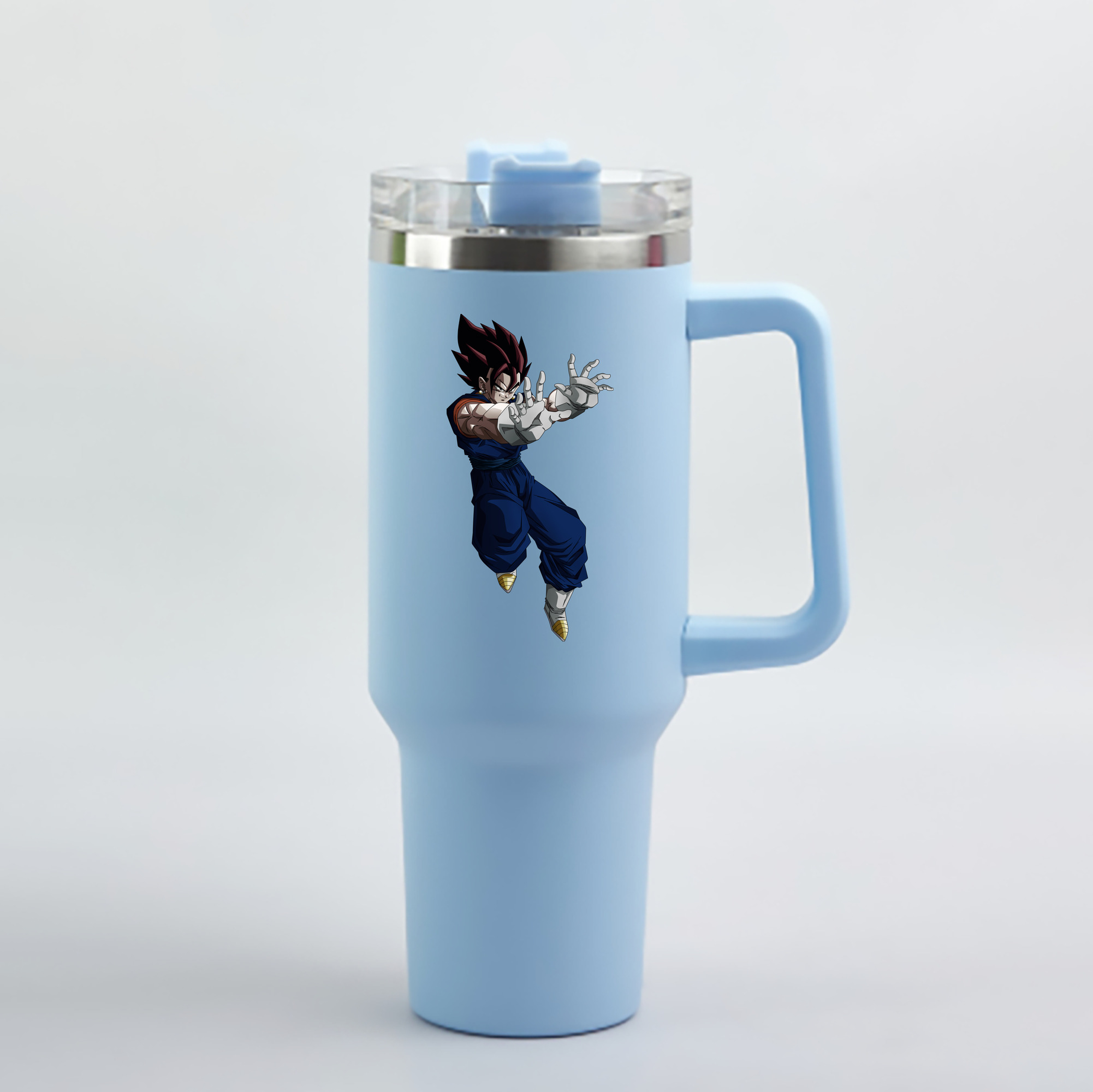 （画像用） ドラゴンボール ベジット DRAGON BALL Vegetto 1200mL車用タンブラー - クリスタルステッカー（プラスチックストロー付き）