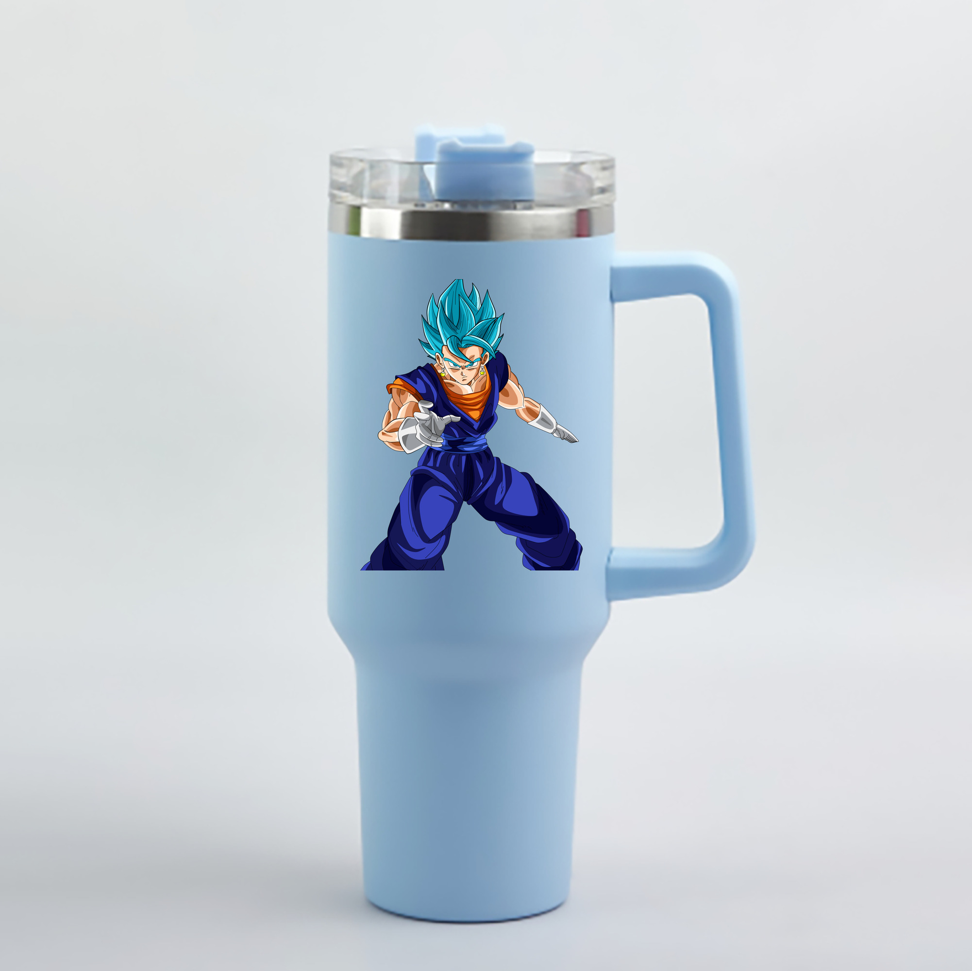 （画像用） ドラゴンボール ベジット DRAGON BALL Vegetto 1200mL車用タンブラー - クリスタルステッカー（プラスチックストロー付き）