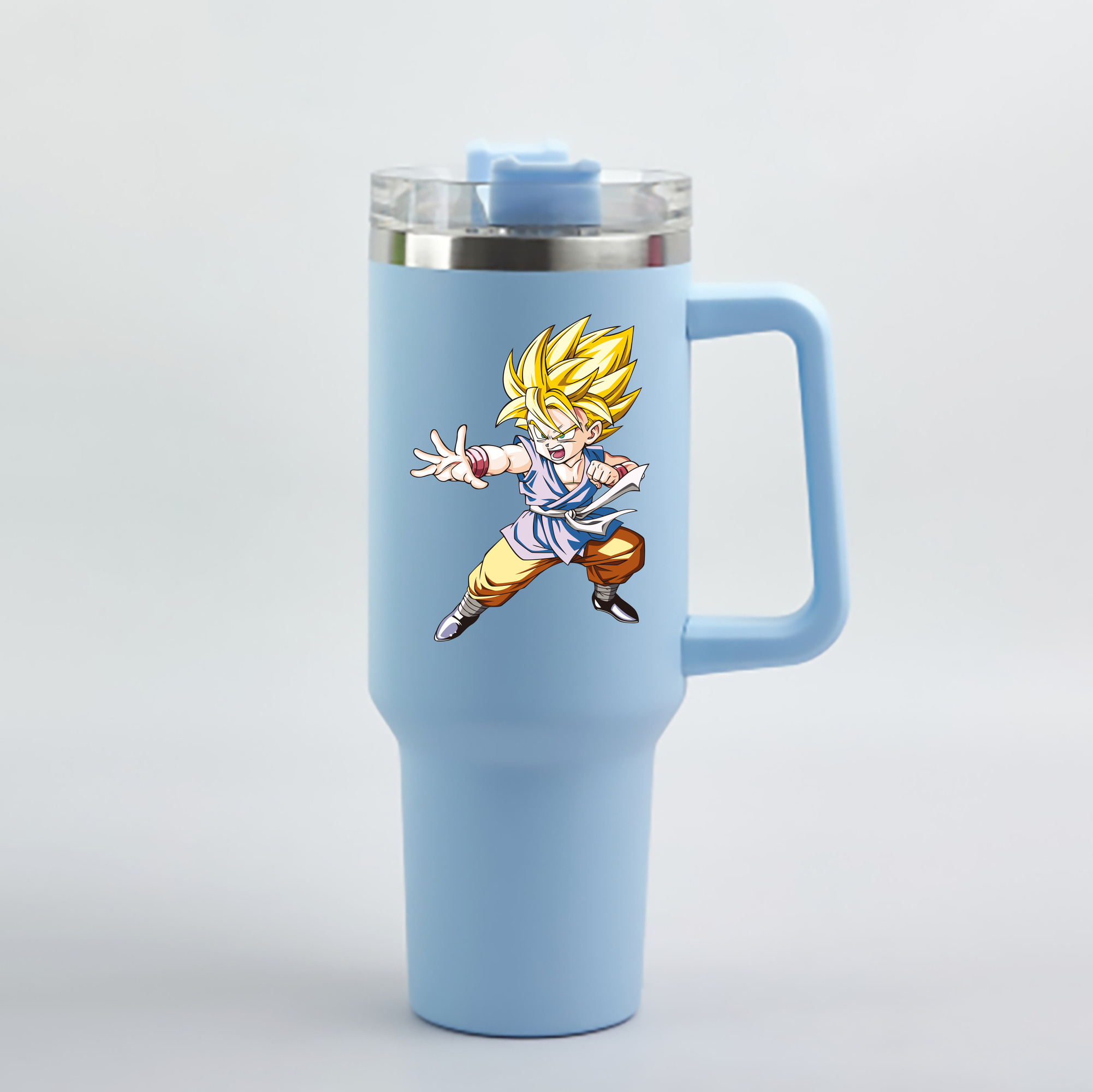 （画像用） ドラゴンボール ベジット DRAGON BALL Vegetto 1200mL車用タンブラー - クリスタルステッカー（プラスチックストロー付き）