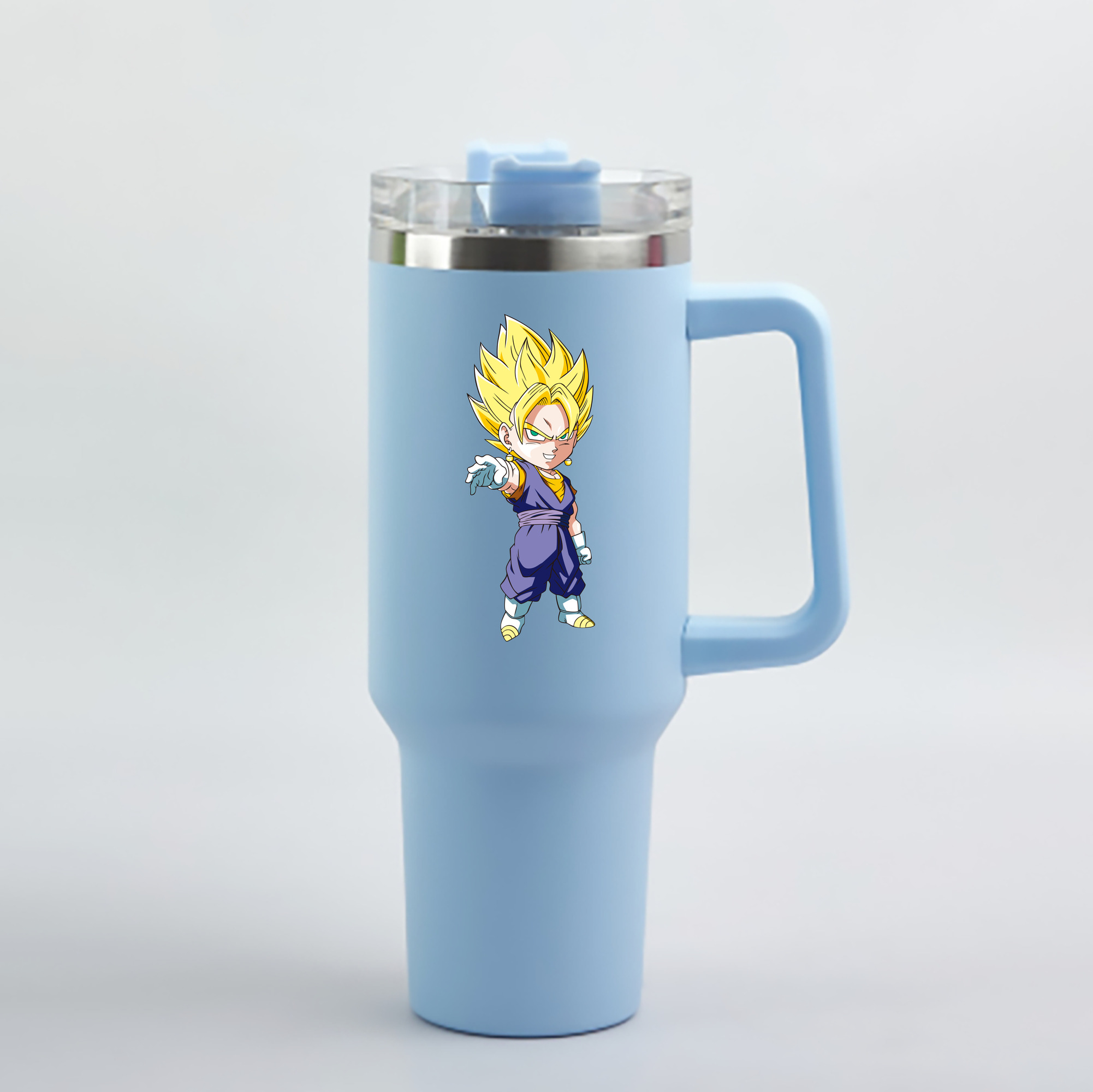 （画像用） ドラゴンボール ベジット DRAGON BALL Vegetto 1200mL車用タンブラー - クリスタルステッカー（プラスチックストロー付き）