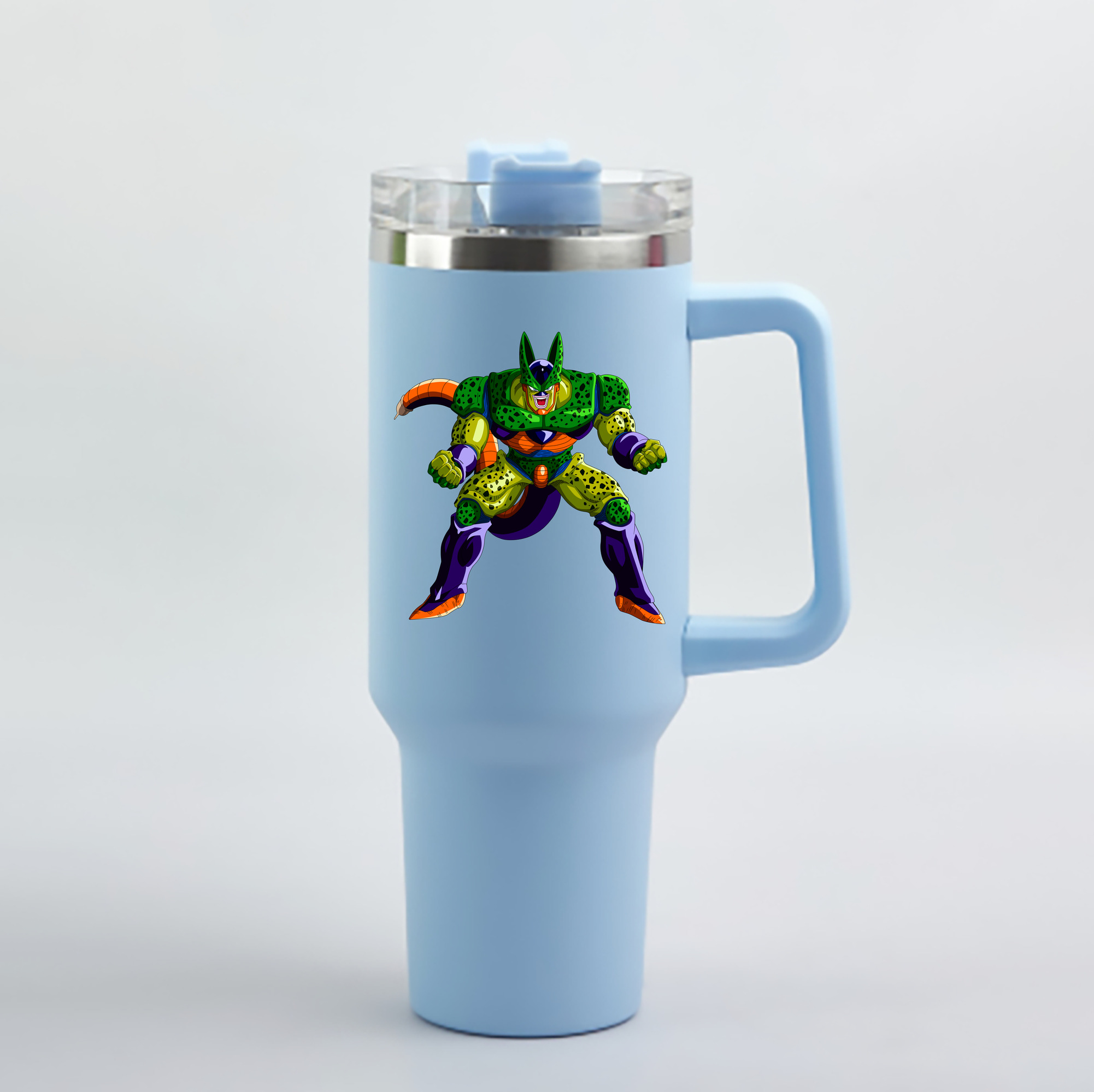 （画像用） ドラゴンボール セル DRAGON BALL Cell 1200mL車用タンブラー - クリスタルステッカー（プラスチックストロー付き）