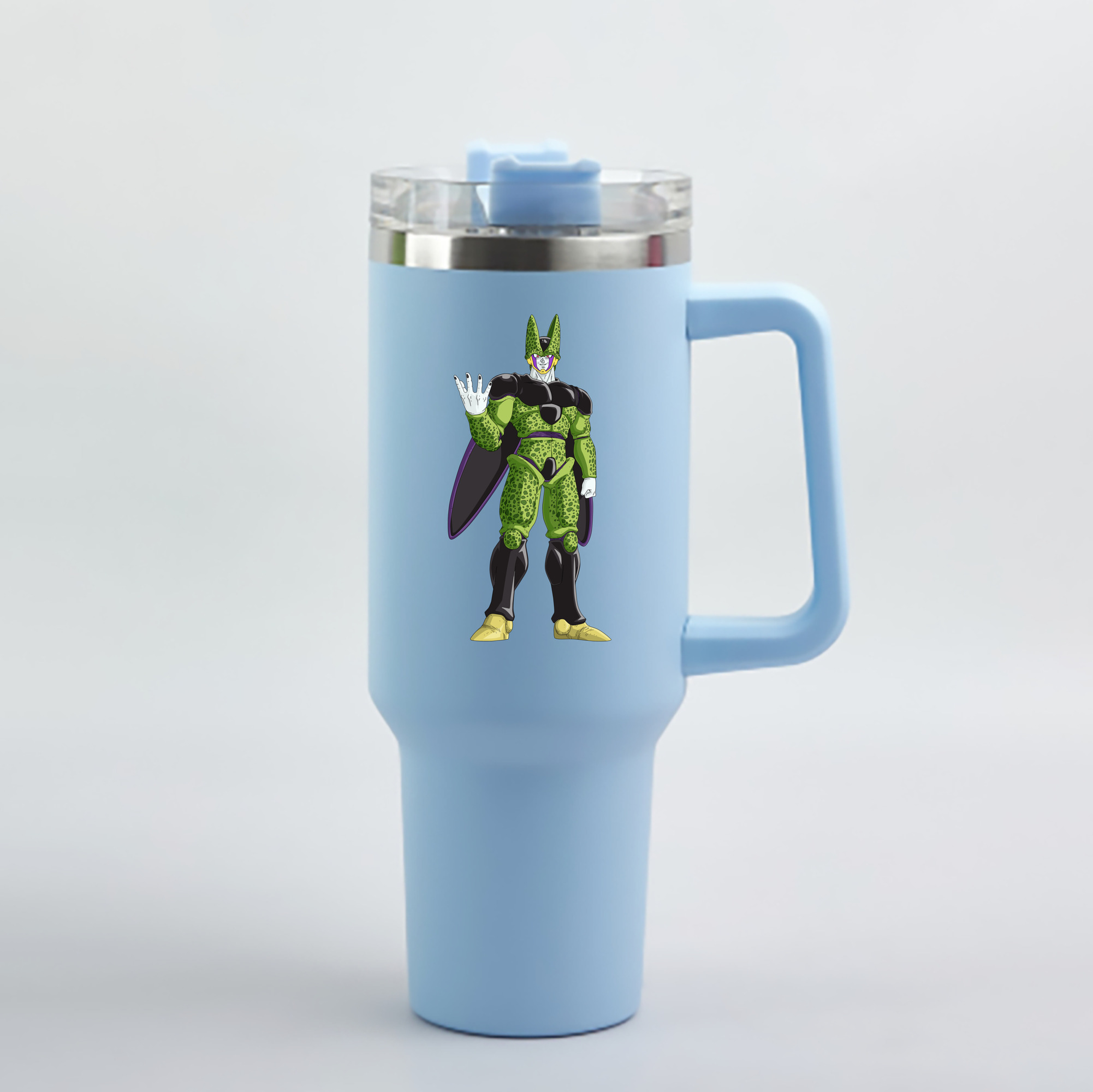 （画像用） ドラゴンボール セル DRAGON BALL Cell 1200mL車用タンブラー - クリスタルステッカー（プラスチックストロー付き）