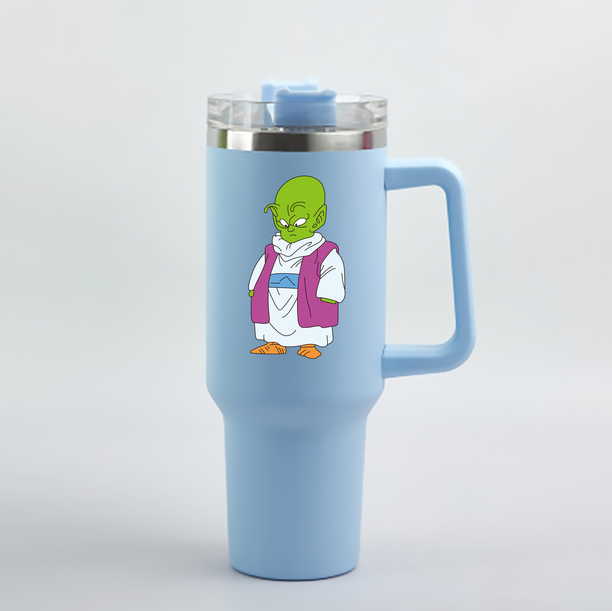（画像用） ドラゴンボール ピッコロ DRAGON BALL Piccolo 1200mL車用タンブラー - クリスタルステッカー（プラスチックストロー付き）