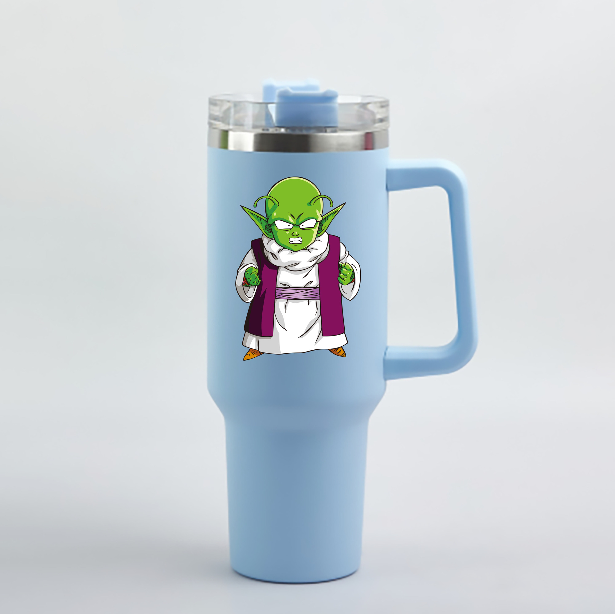 （画像用） ドラゴンボール ピッコロ DRAGON BALL Piccolo 1200mL車用タンブラー - クリスタルステッカー（プラスチックストロー付き）