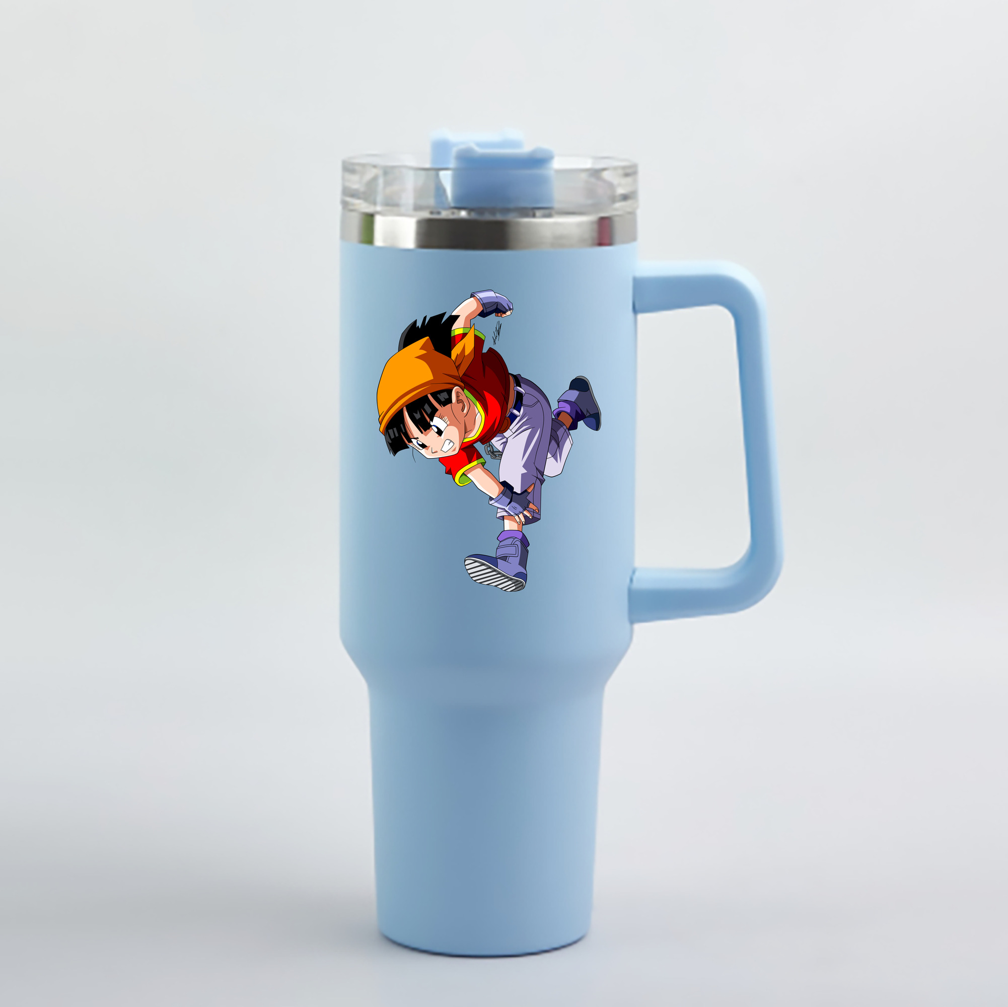 （画像用） ドラゴンボール パン DRAGON BALL Pan 1200mL車用タンブラー - クリスタルステッカー（プラスチックストロー付き）