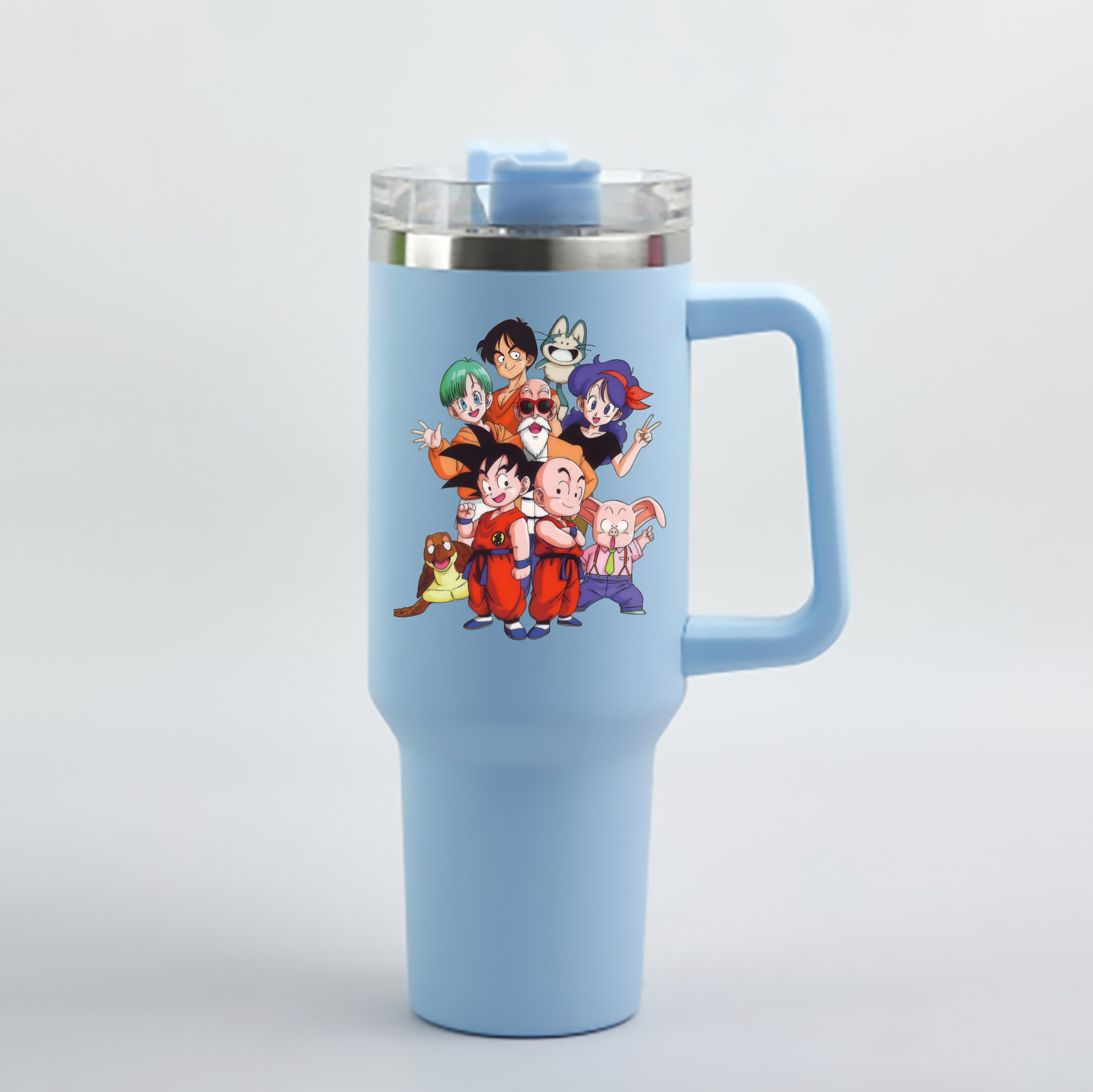 （画像用） ドラゴンボール DRAGON BALL 1200mL車用タンブラー - クリスタルステッカー（プラスチックストロー付き）