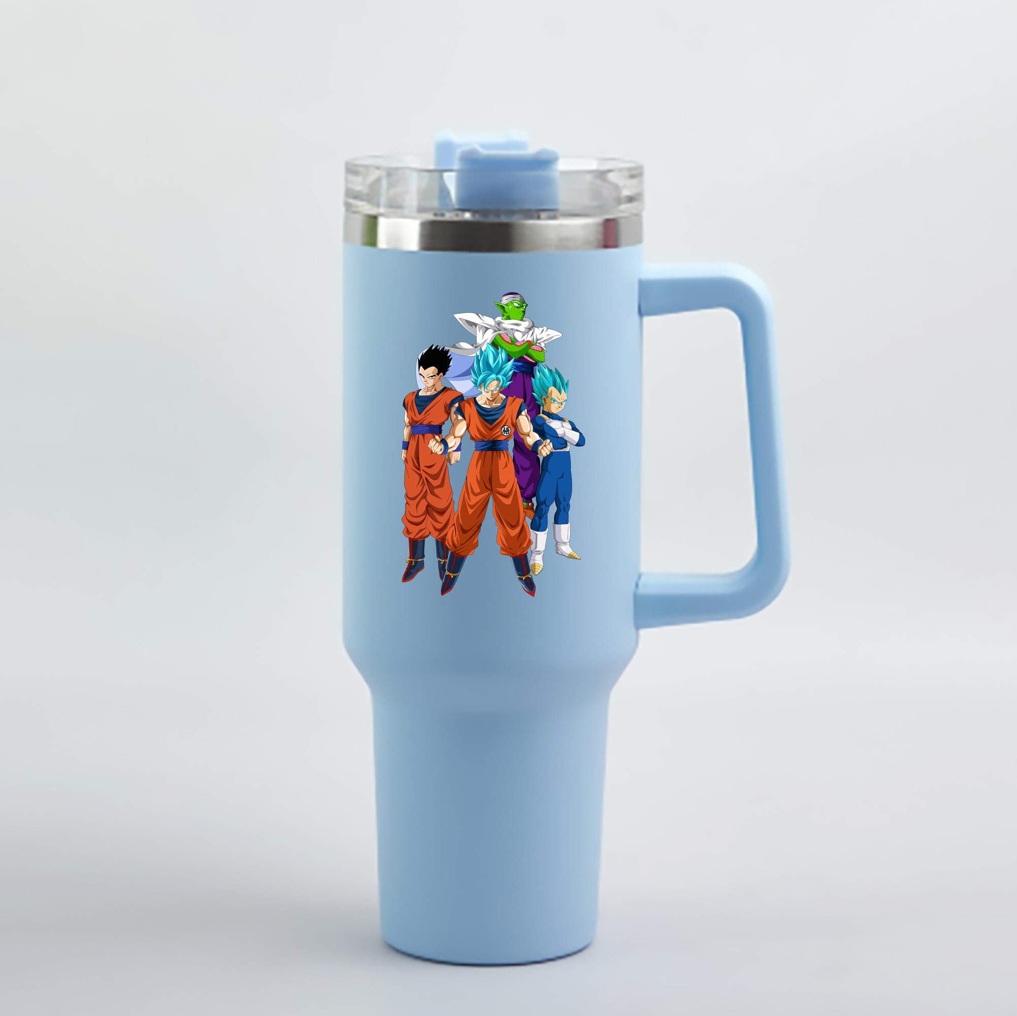 （画像用） ドラゴンボール DRAGON BALL 1200mL車用タンブラー - クリスタルステッカー（プラスチックストロー付き）