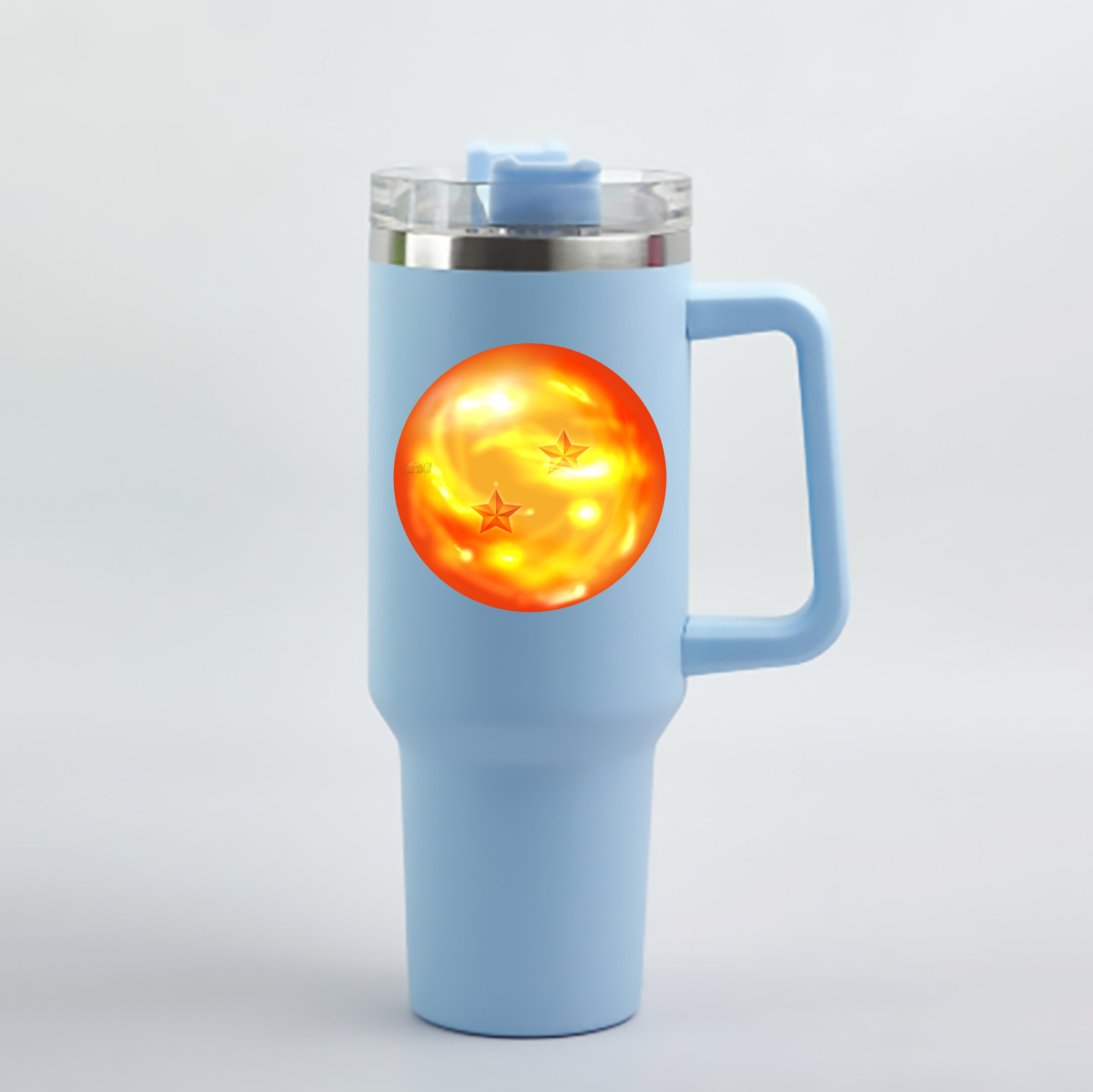 （画像用） ドラゴンボール DRAGON BALL 1200mL車用タンブラー - クリスタルステッカー（プラスチックストロー付き）