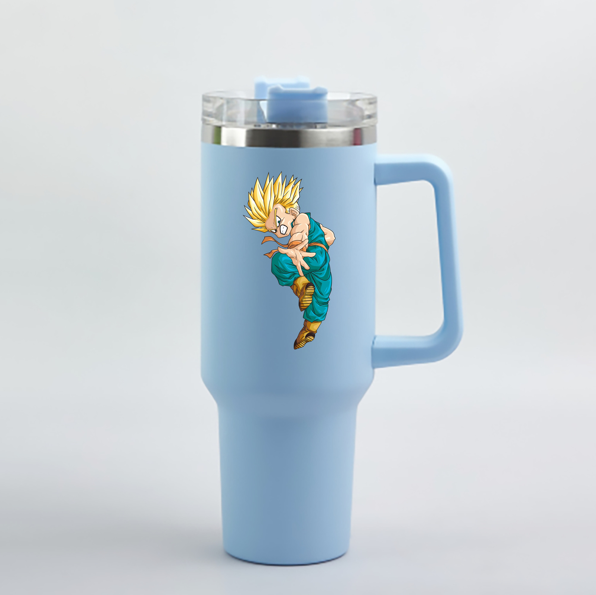（画像用） ドラゴンボール DRAGON BALL 1200mL車用タンブラー - クリスタルステッカー（プラスチックストロー付き）