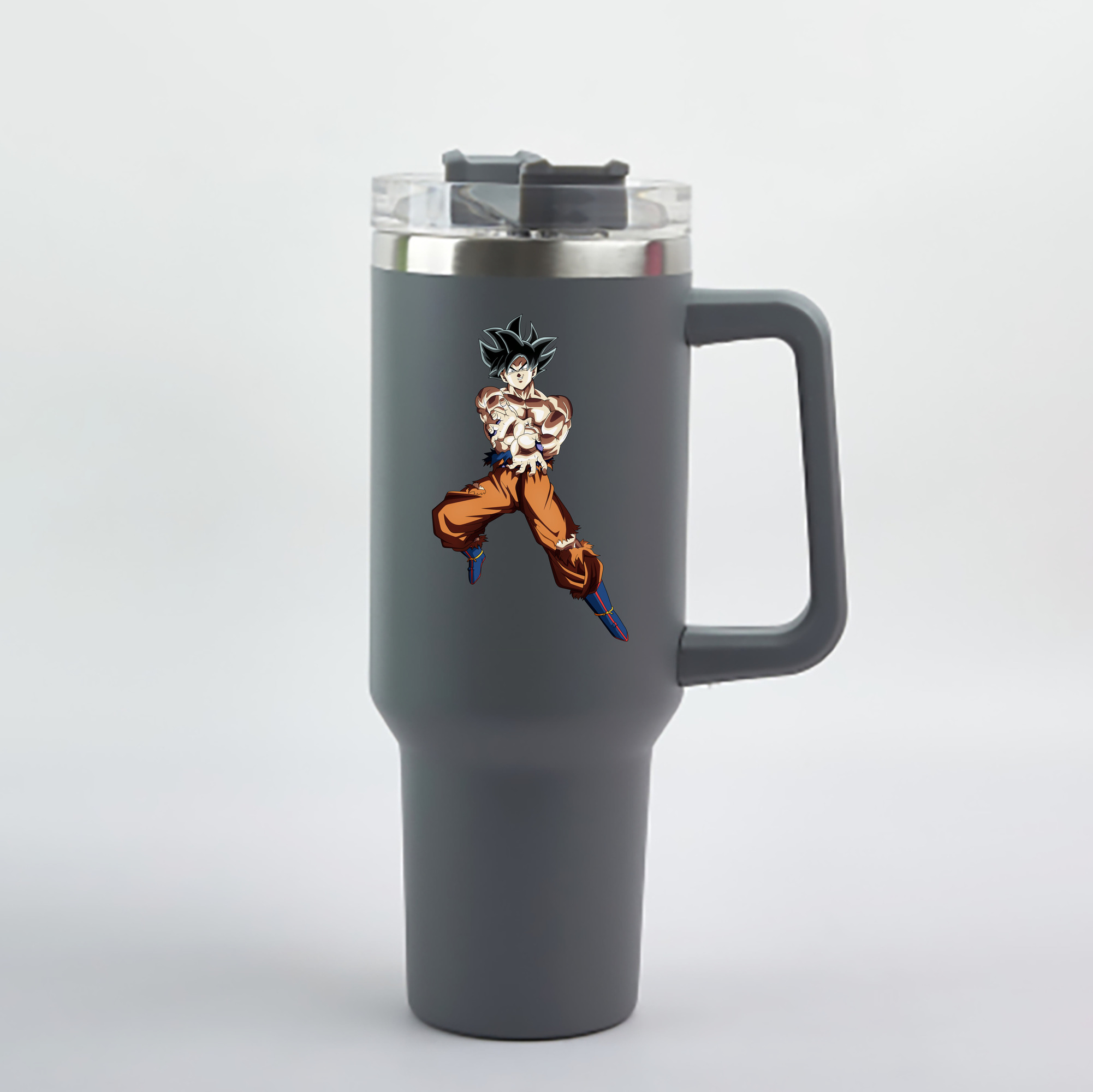 （画像用） ドラゴンボール 孫悟空（そん ごくう）Son Goku カカロット DRAGON BALL Kakarotto 1200mL車用タンブラー - クリスタルステッカー（プラスチックストロー付き）
