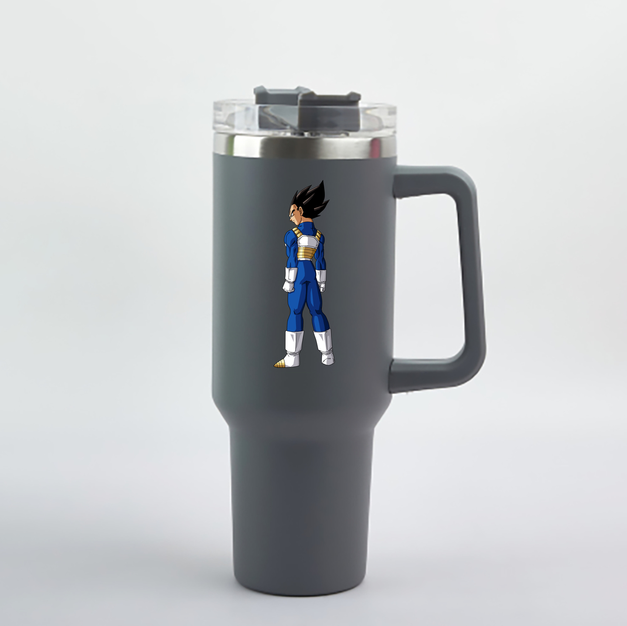 （画像用） ドラゴンボール ベジータ四世（Bejīta Yonsei）DRAGON BALL Vegeta IV 1200mL車用タンブラー - クリスタルステッカー（プラスチックストロー付き）