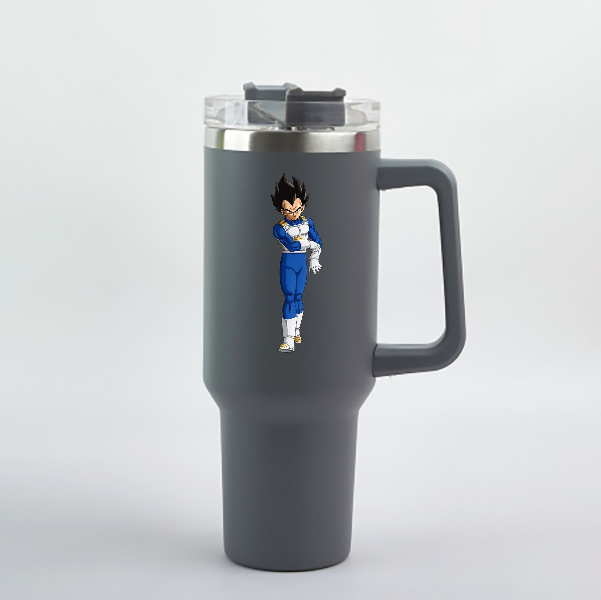 （画像用） ドラゴンボール ベジータ四世（Bejīta Yonsei）DRAGON BALL Vegeta IV 1200mL車用タンブラー - クリスタルステッカー（プラスチックストロー付き）