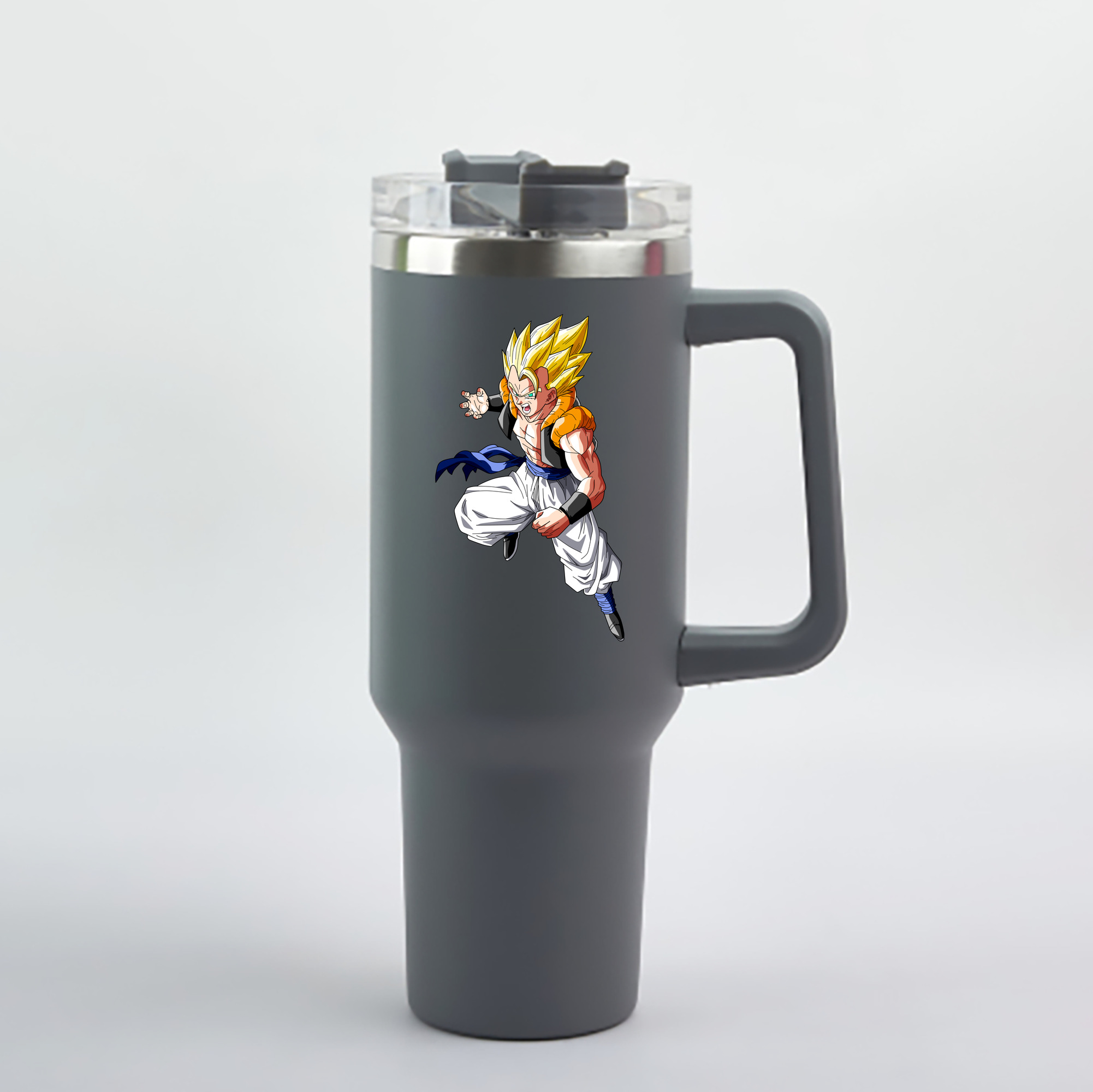 （画像用） ドラゴンボール ベジータ四世（Bejīta Yonsei）DRAGON BALL Vegeta IV 1200mL車用タンブラー - クリスタルステッカー（プラスチックストロー付き）