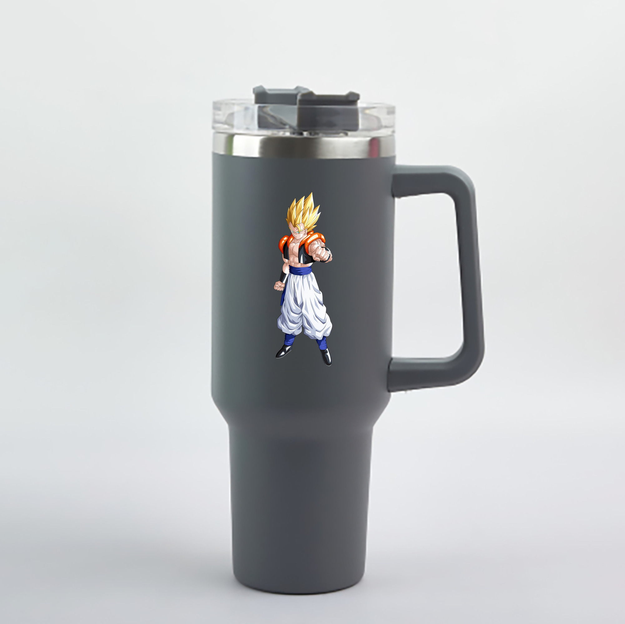（画像用） ドラゴンボール ベジータ四世（Bejīta Yonsei）DRAGON BALL Vegeta IV 1200mL車用タンブラー - クリスタルステッカー（プラスチックストロー付き）