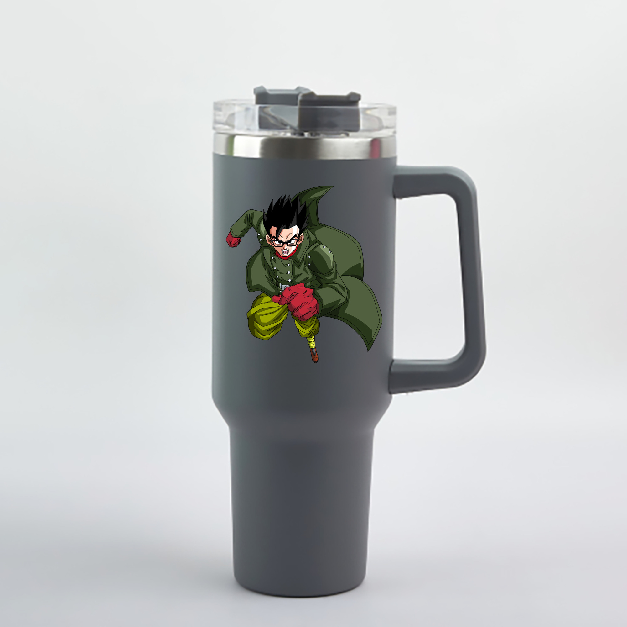 （画像用） ドラゴンボール 孫 悟飯（そんごはん）DRAGON BALL Son Gohan 1200mL車用タンブラー - クリスタルステッカー（プラスチックストロー付き）