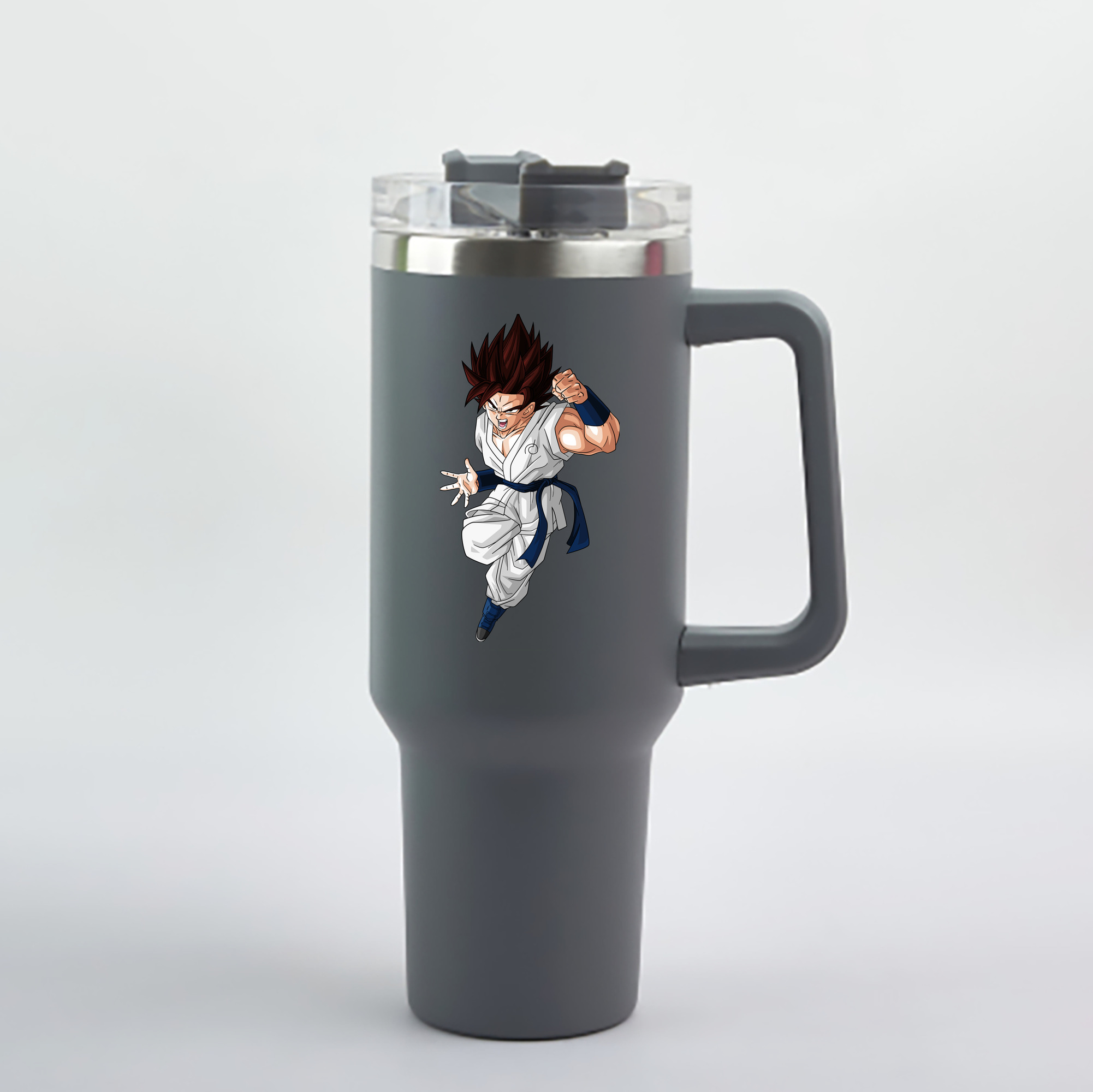 （画像用） ドラゴンボール 孫 悟飯（そんごはん）DRAGON BALL Son Gohan 1200mL車用タンブラー - クリスタルステッカー（プラスチックストロー付き）