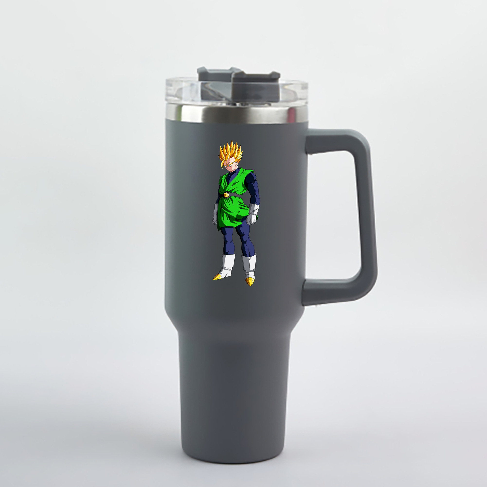 （画像用） ドラゴンボール 孫 悟飯（そんごはん）DRAGON BALL Son Gohan 1200mL車用タンブラー - クリスタルステッカー（プラスチックストロー付き）