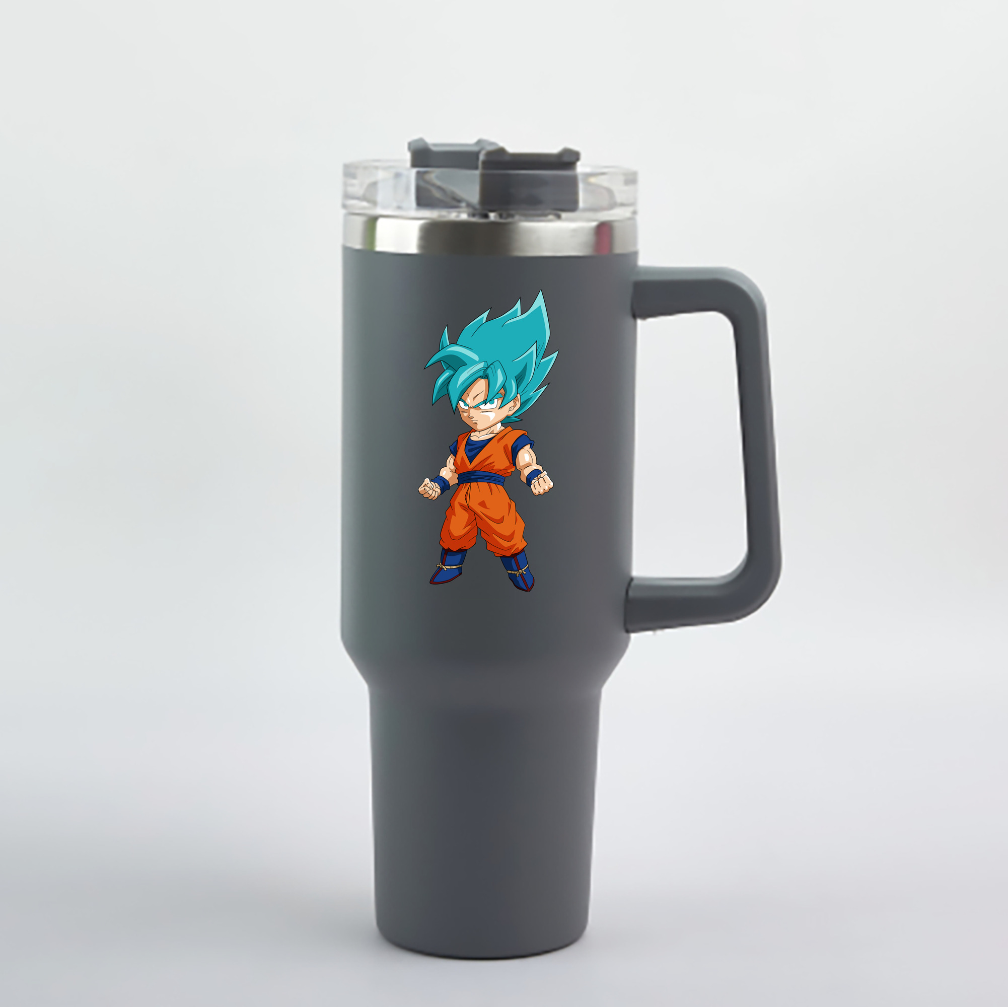 （画像用） ドラゴンボール 孫 悟飯（そんごはん）DRAGON BALL Son Gohan 1200mL車用タンブラー - クリスタルステッカー（プラスチックストロー付き）