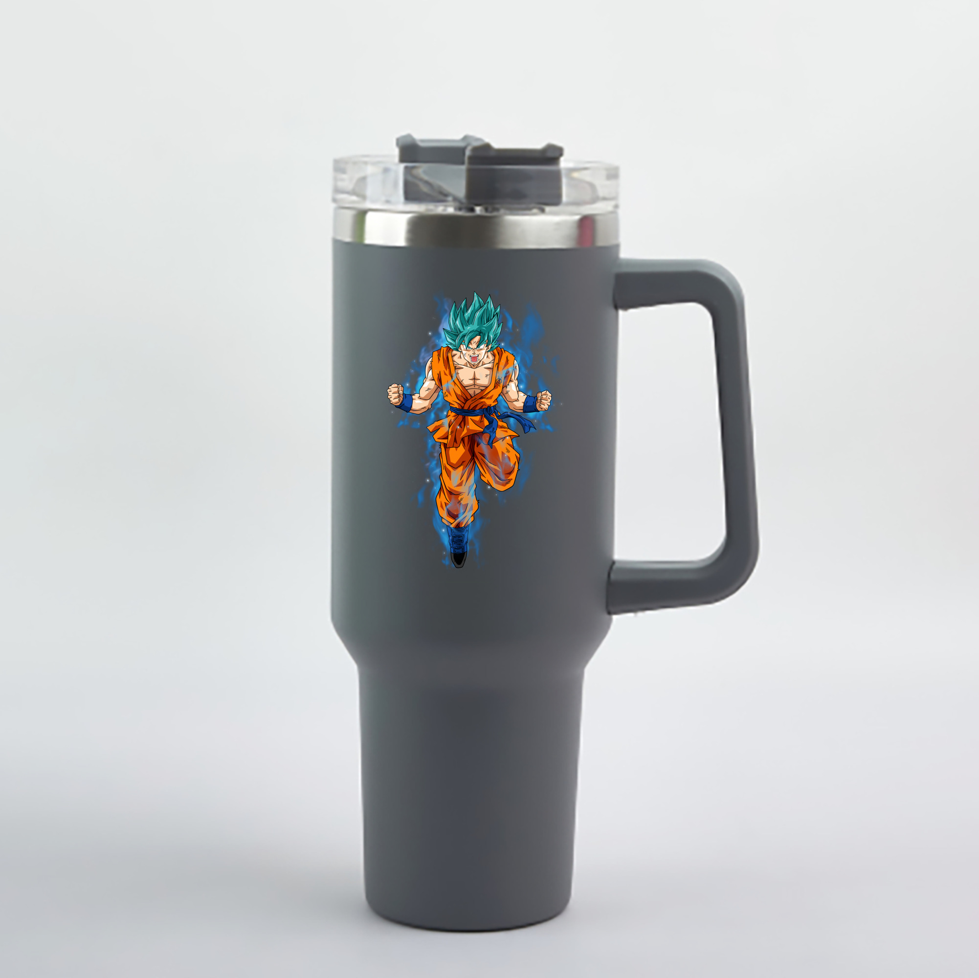 （画像用） ドラゴンボール 孫 悟飯（そんごはん）DRAGON BALL Son Gohan 1200mL車用タンブラー - クリスタルステッカー（プラスチックストロー付き）