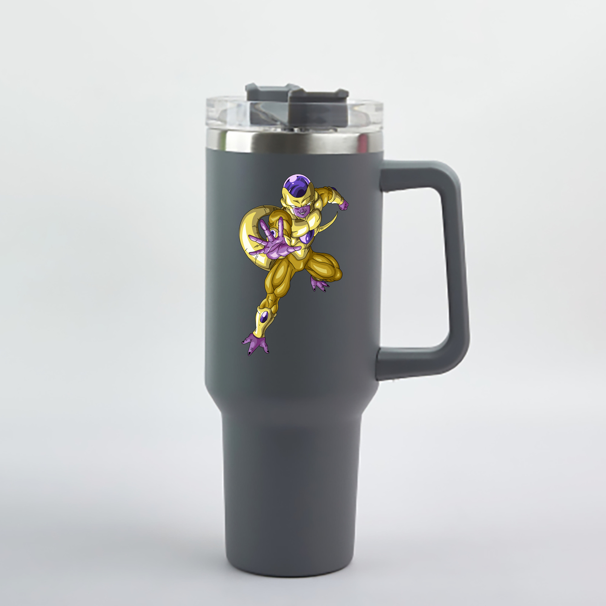 （画像用） ドラゴンボール フリーザ DRAGON BALL Frieza 1200mL車用タンブラー - クリスタルステッカー（プラスチックストロー付き）