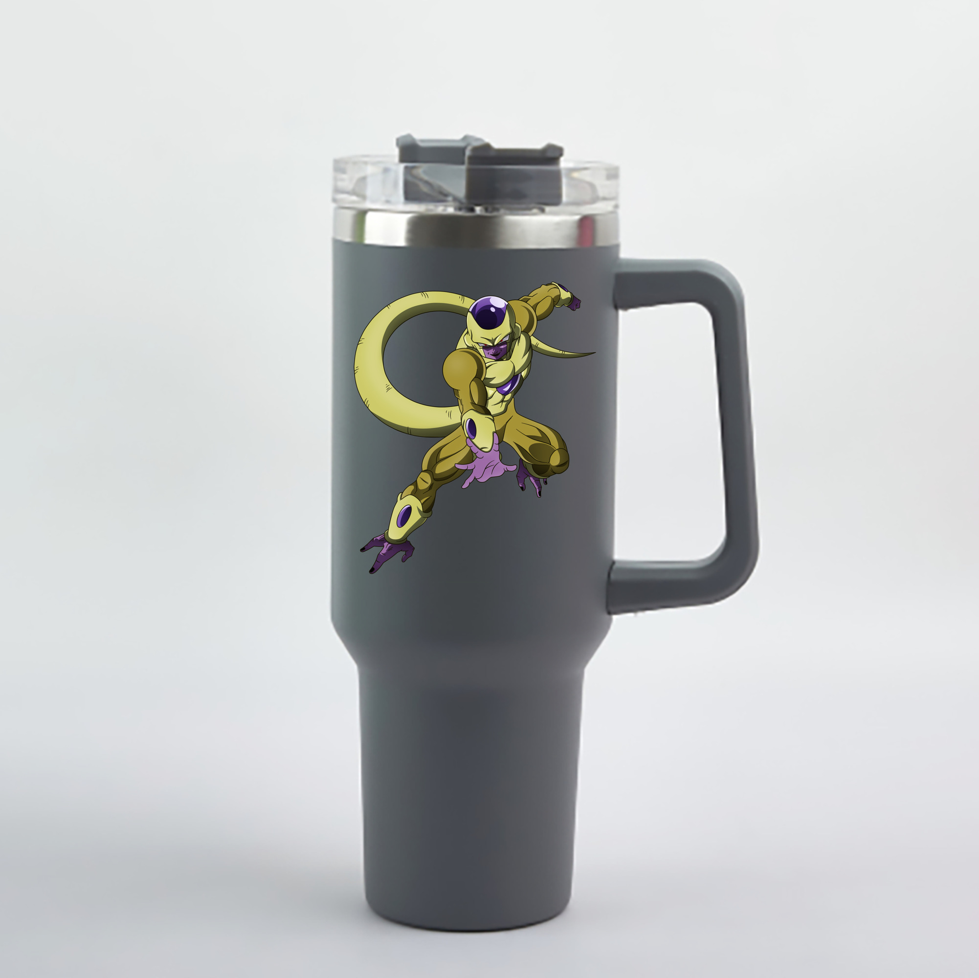 （画像用） ドラゴンボール フリーザ DRAGON BALL Frieza 1200mL車用タンブラー - クリスタルステッカー（プラスチックストロー付き）