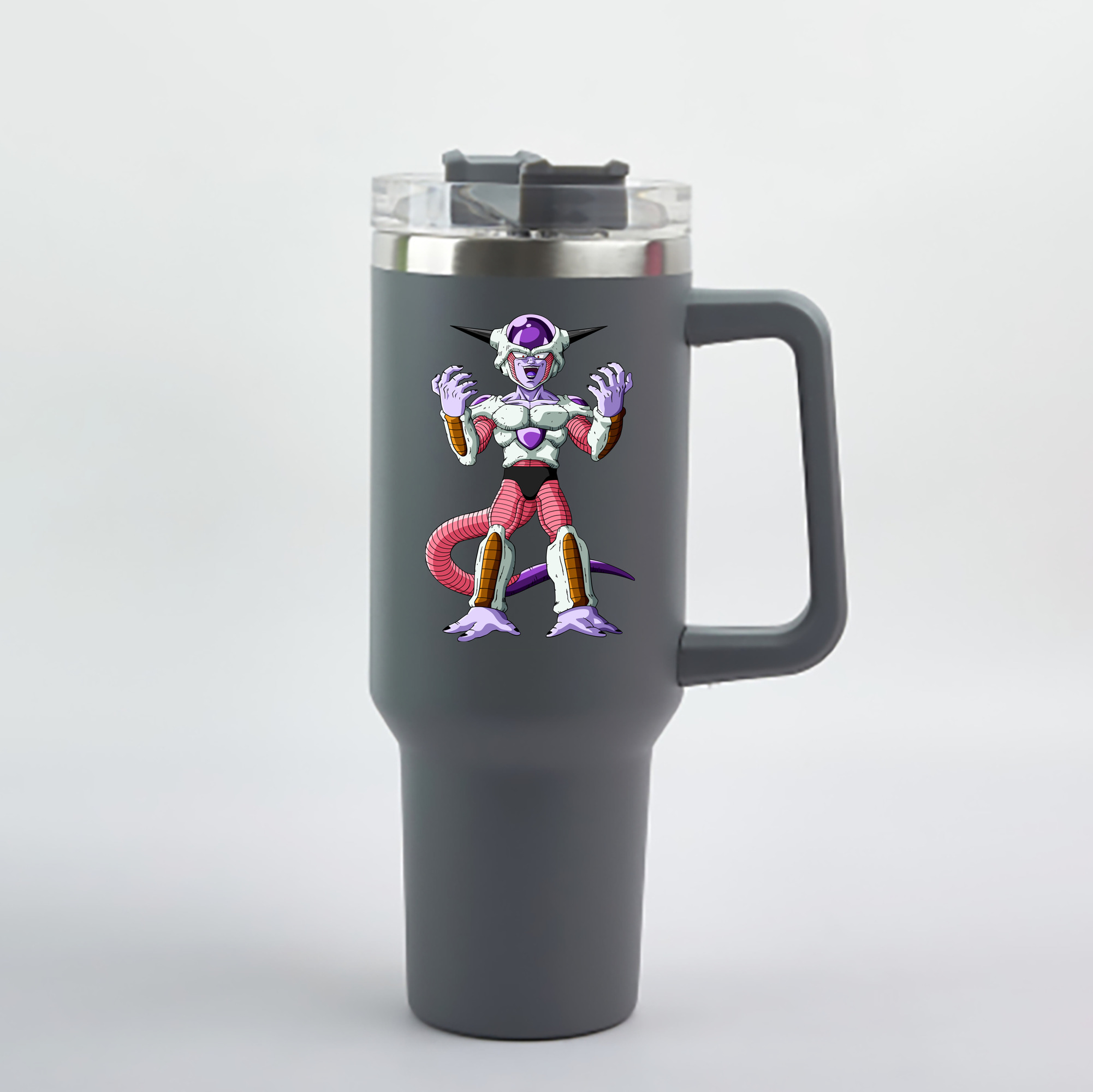 （画像用） ドラゴンボール フリーザ DRAGON BALL Frieza 1200mL車用タンブラー - クリスタルステッカー（プラスチックストロー付き）
