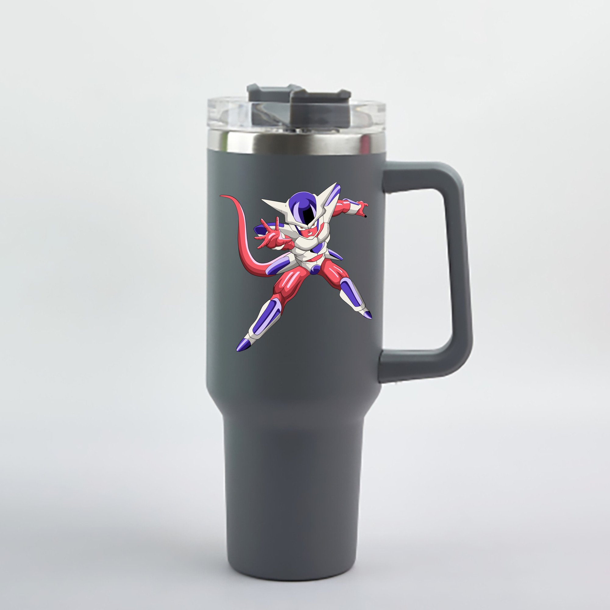 （画像用） ドラゴンボール フリーザ DRAGON BALL Frieza 1200mL車用タンブラー - クリスタルステッカー（プラスチックストロー付き）