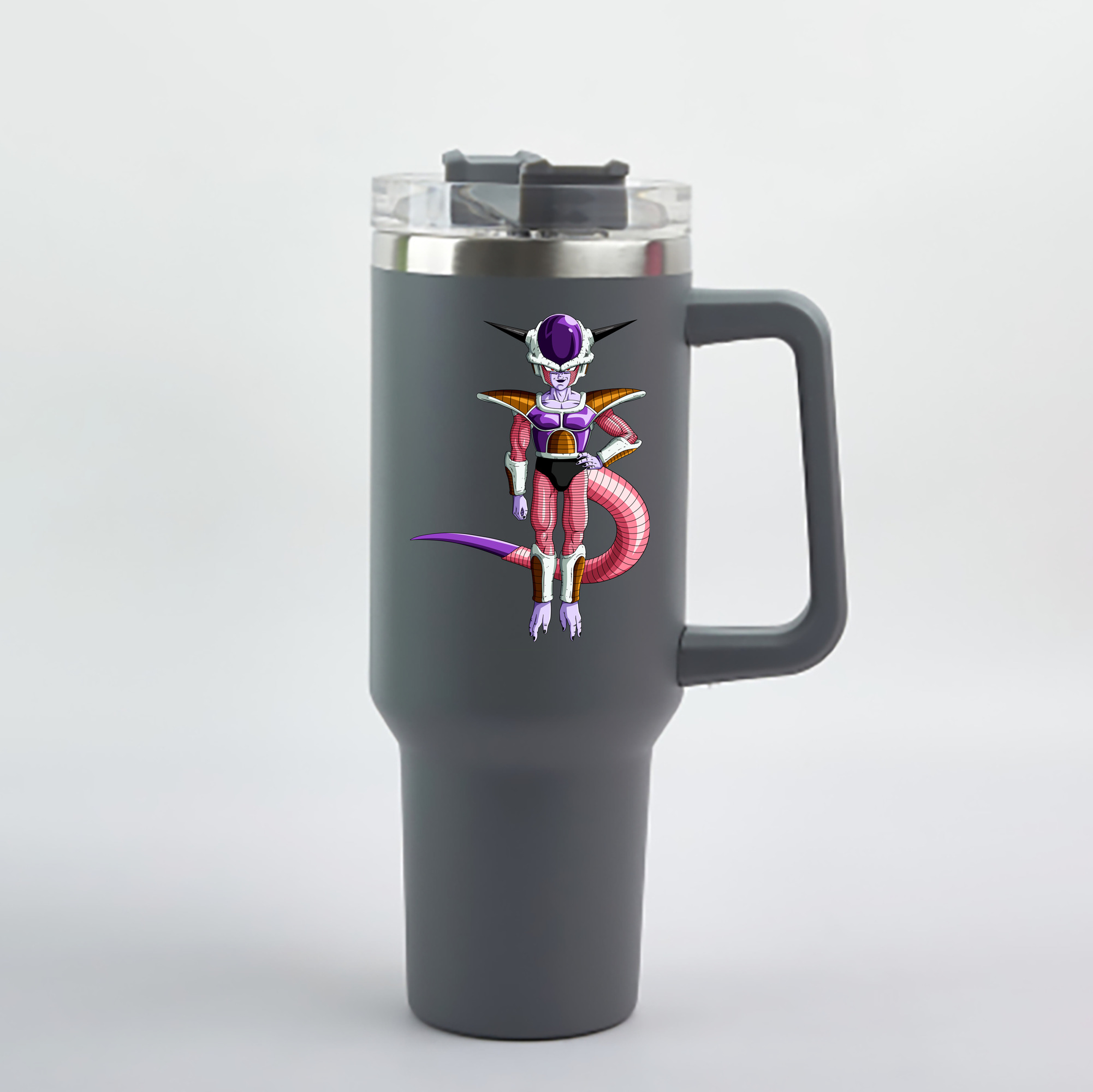 （画像用） ドラゴンボール フリーザ DRAGON BALL Frieza 1200mL車用タンブラー - クリスタルステッカー（プラスチックストロー付き）