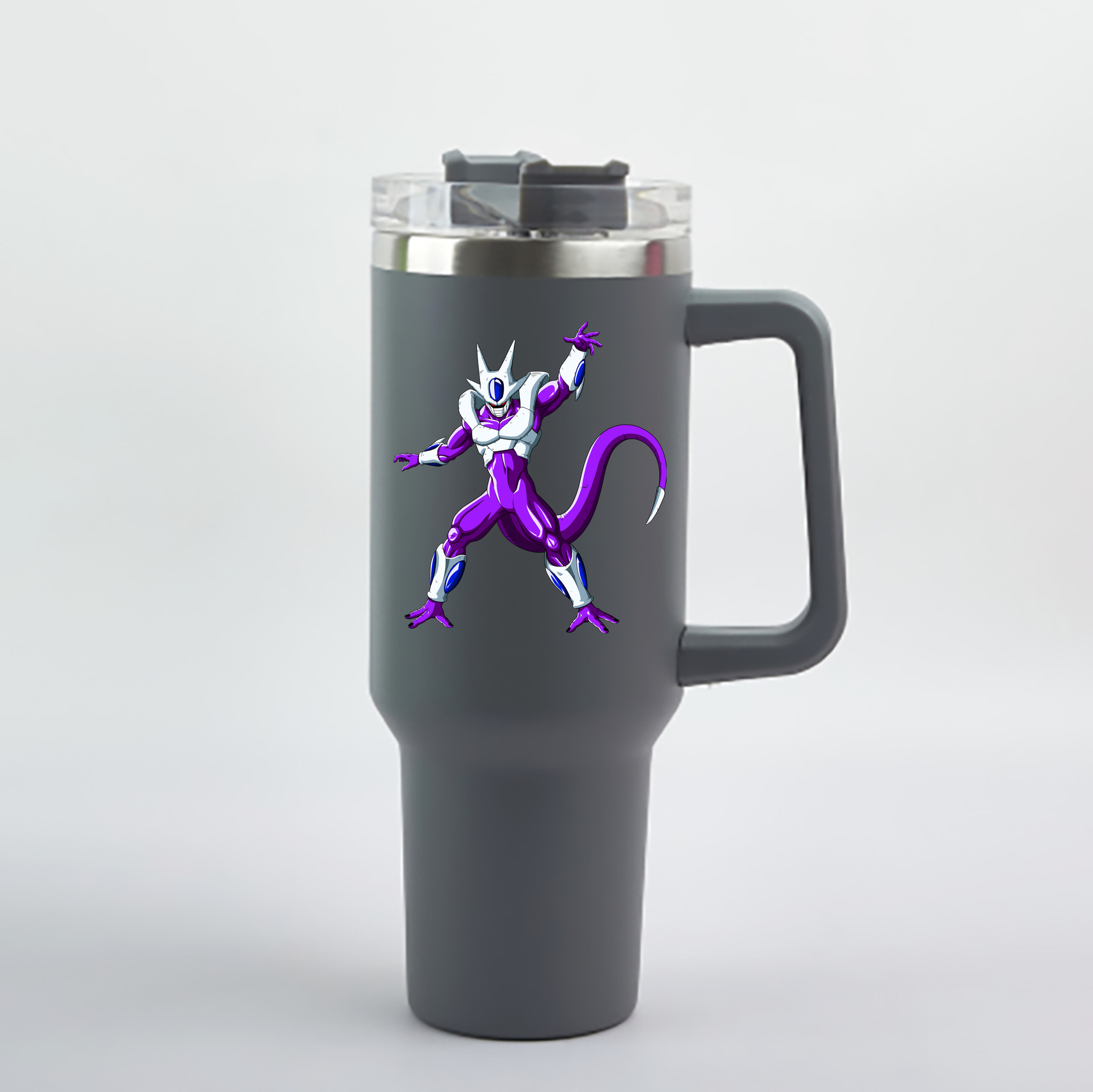 （画像用） ドラゴンボール クウラ DRAGON BALL Cooler Coora 1200mL車用タンブラー - クリスタルステッカー（プラスチックストロー付き）
