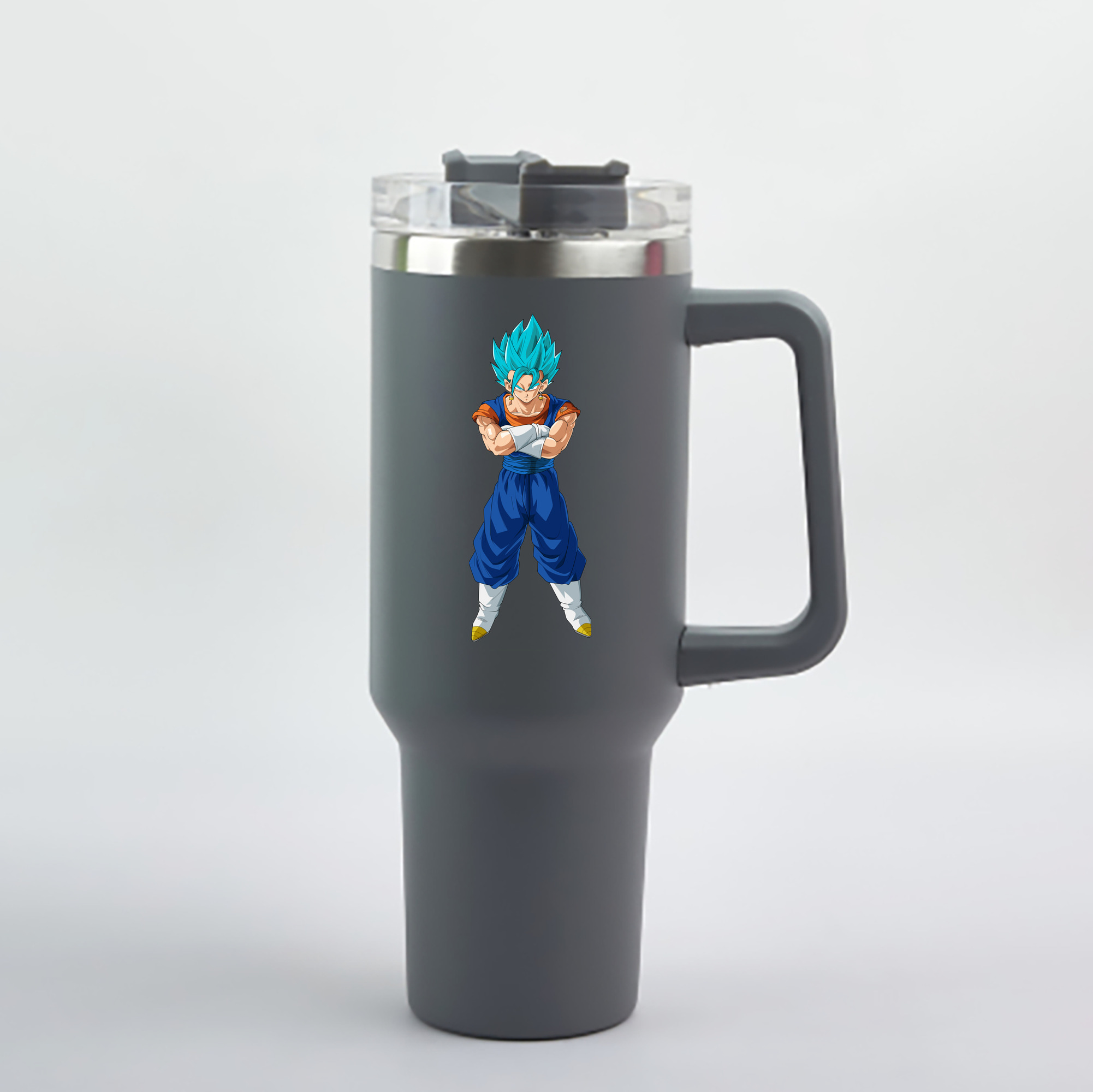 （画像用） ドラゴンボール ベジット DRAGON BALL Vegetto 1200mL車用タンブラー - クリスタルステッカー（プラスチックストロー付き）