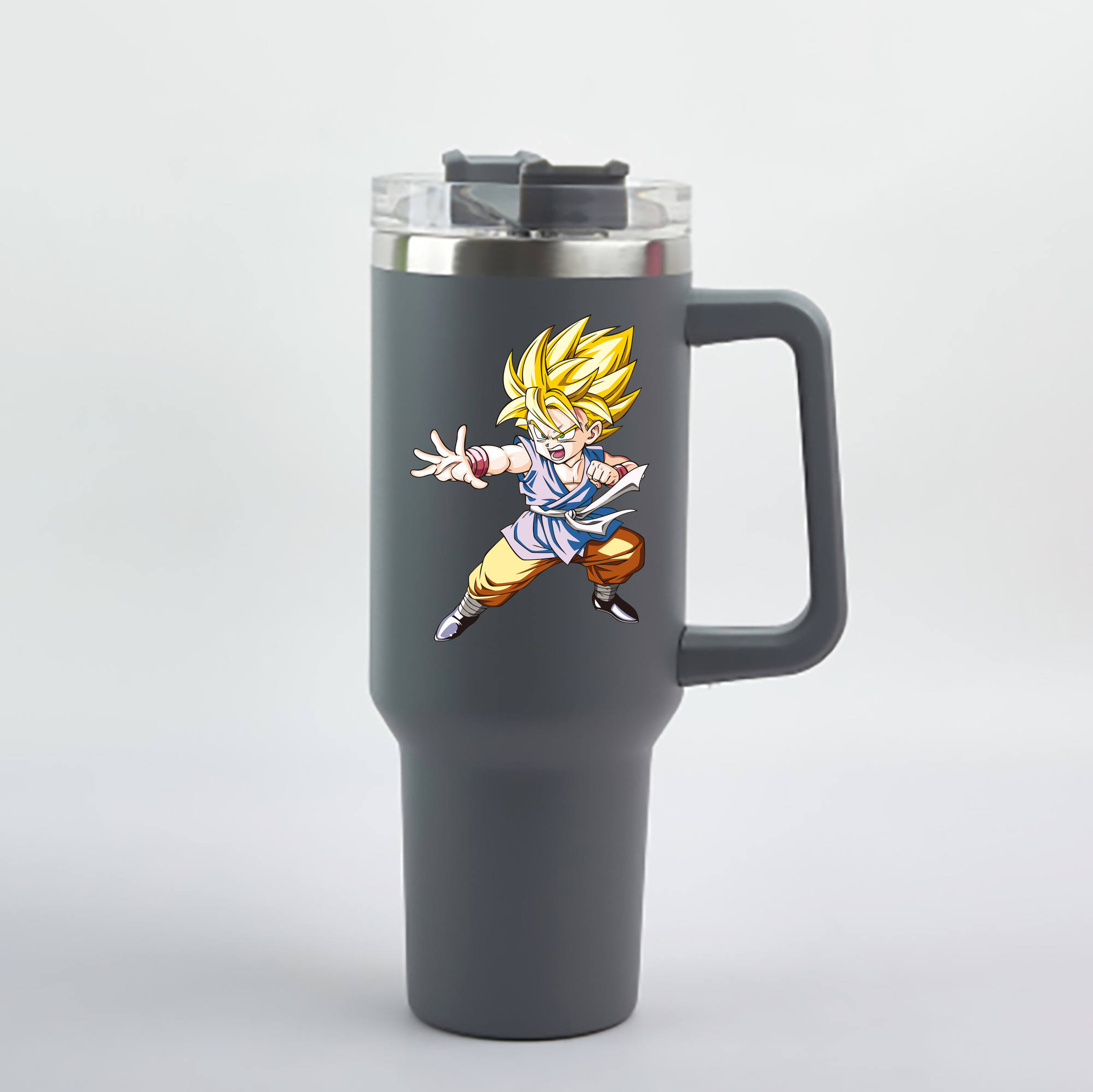 （画像用） ドラゴンボール ベジット DRAGON BALL Vegetto 1200mL車用タンブラー - クリスタルステッカー（プラスチックストロー付き）