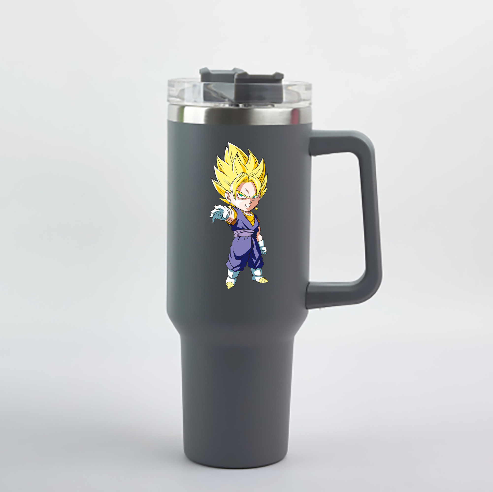 （画像用） ドラゴンボール ベジット DRAGON BALL Vegetto 1200mL車用タンブラー - クリスタルステッカー（プラスチックストロー付き）