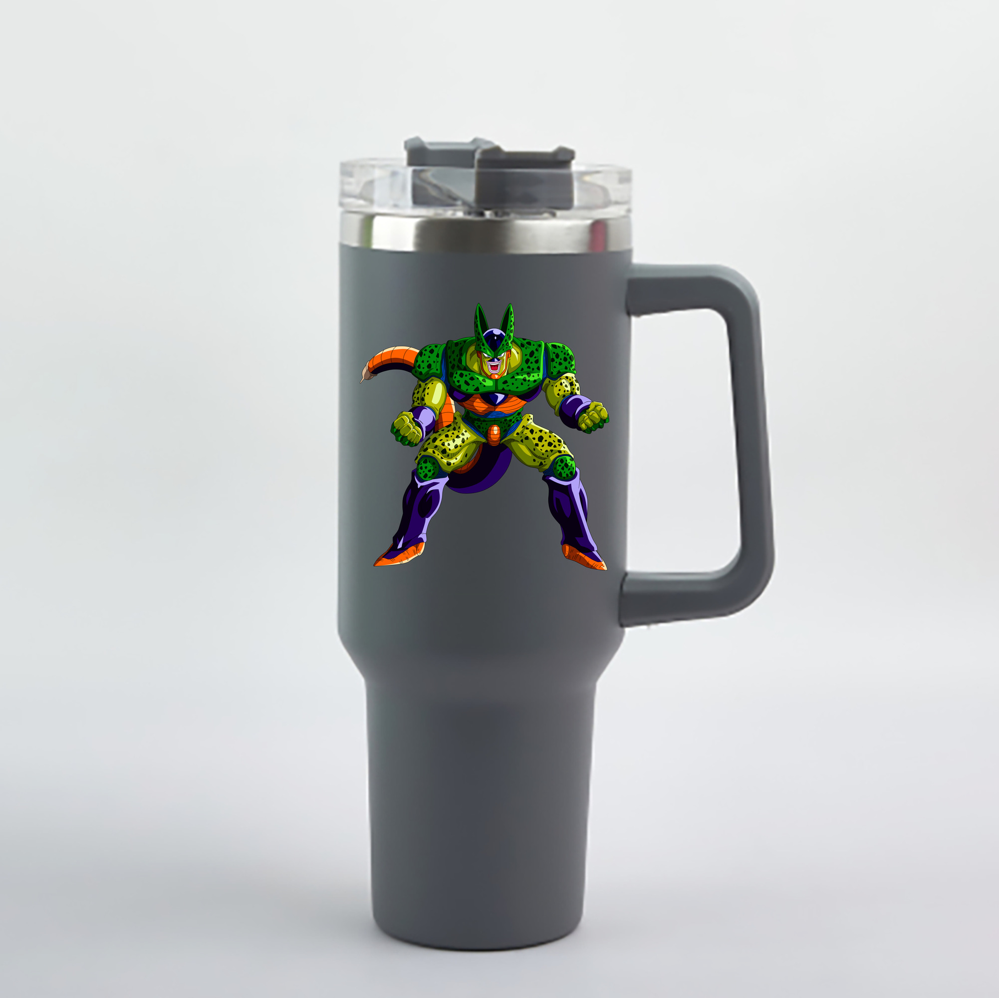 （画像用） ドラゴンボール セル DRAGON BALL Cell 1200mL車用タンブラー - クリスタルステッカー（プラスチックストロー付き）