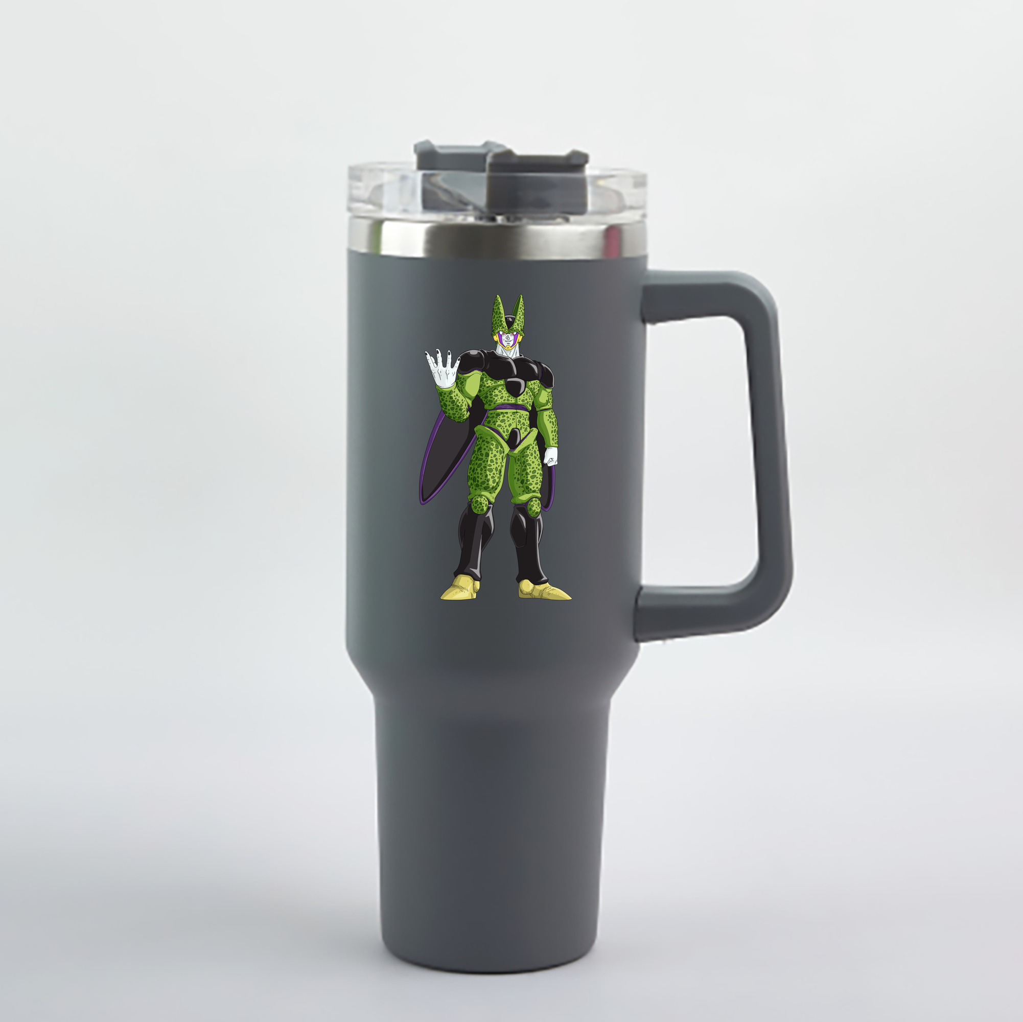 （画像用） ドラゴンボール セル DRAGON BALL Cell 1200mL車用タンブラー - クリスタルステッカー（プラスチックストロー付き）