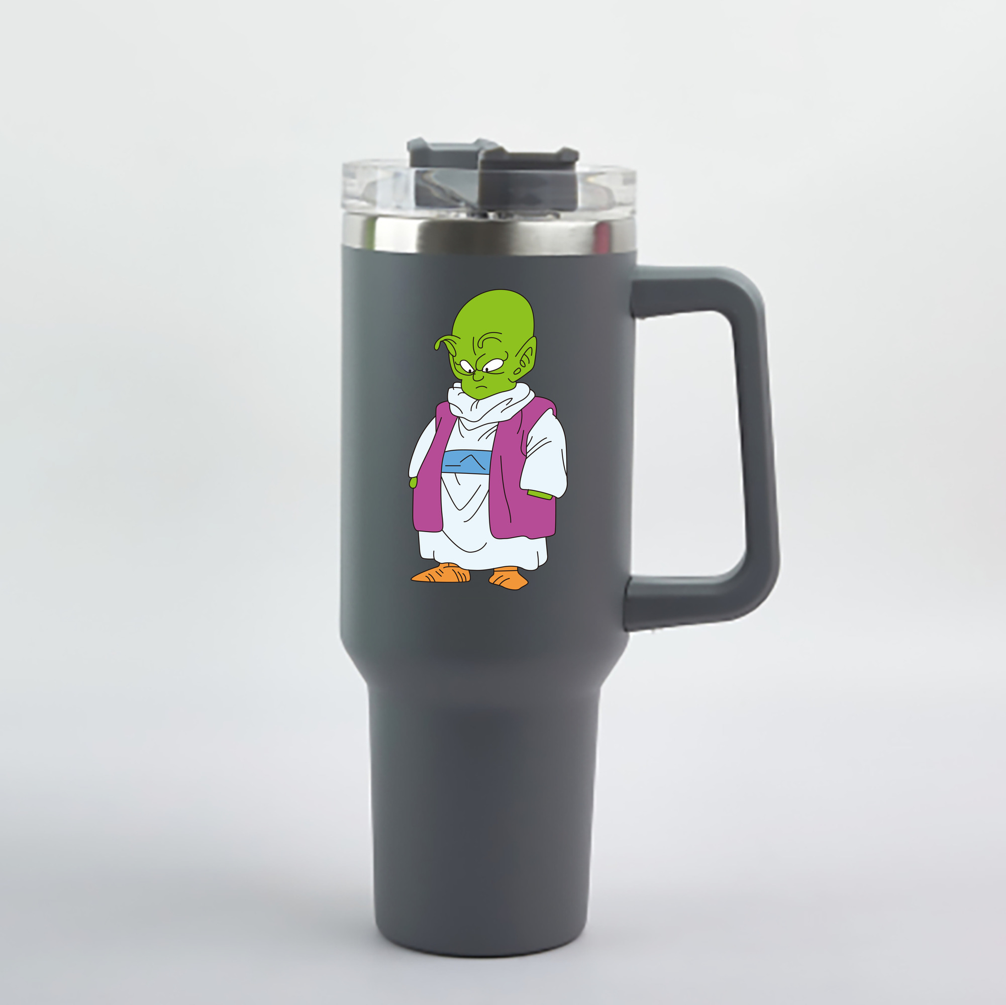 （画像用） ドラゴンボール ピッコロ DRAGON BALL Piccolo 1200mL車用タンブラー - クリスタルステッカー（プラスチックストロー付き）