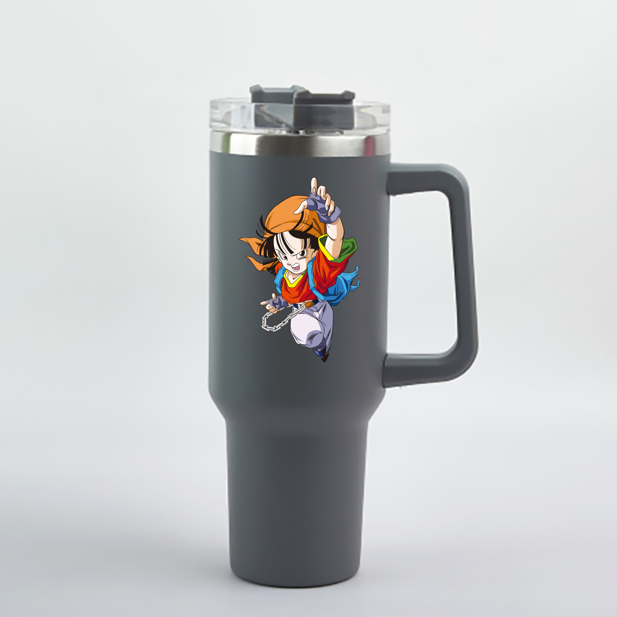 （画像用） ドラゴンボール パン DRAGON BALL Pan 1200mL車用タンブラー - クリスタルステッカー（プラスチックストロー付き）