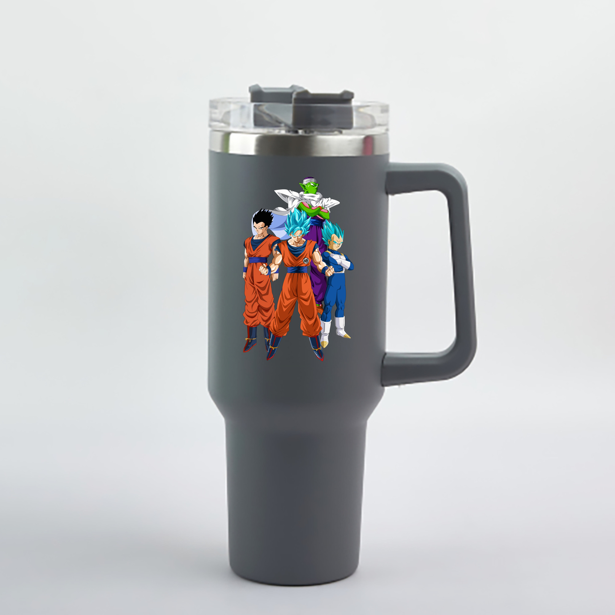（画像用） ドラゴンボール DRAGON BALL 1200mL車用タンブラー - クリスタルステッカー（プラスチックストロー付き）