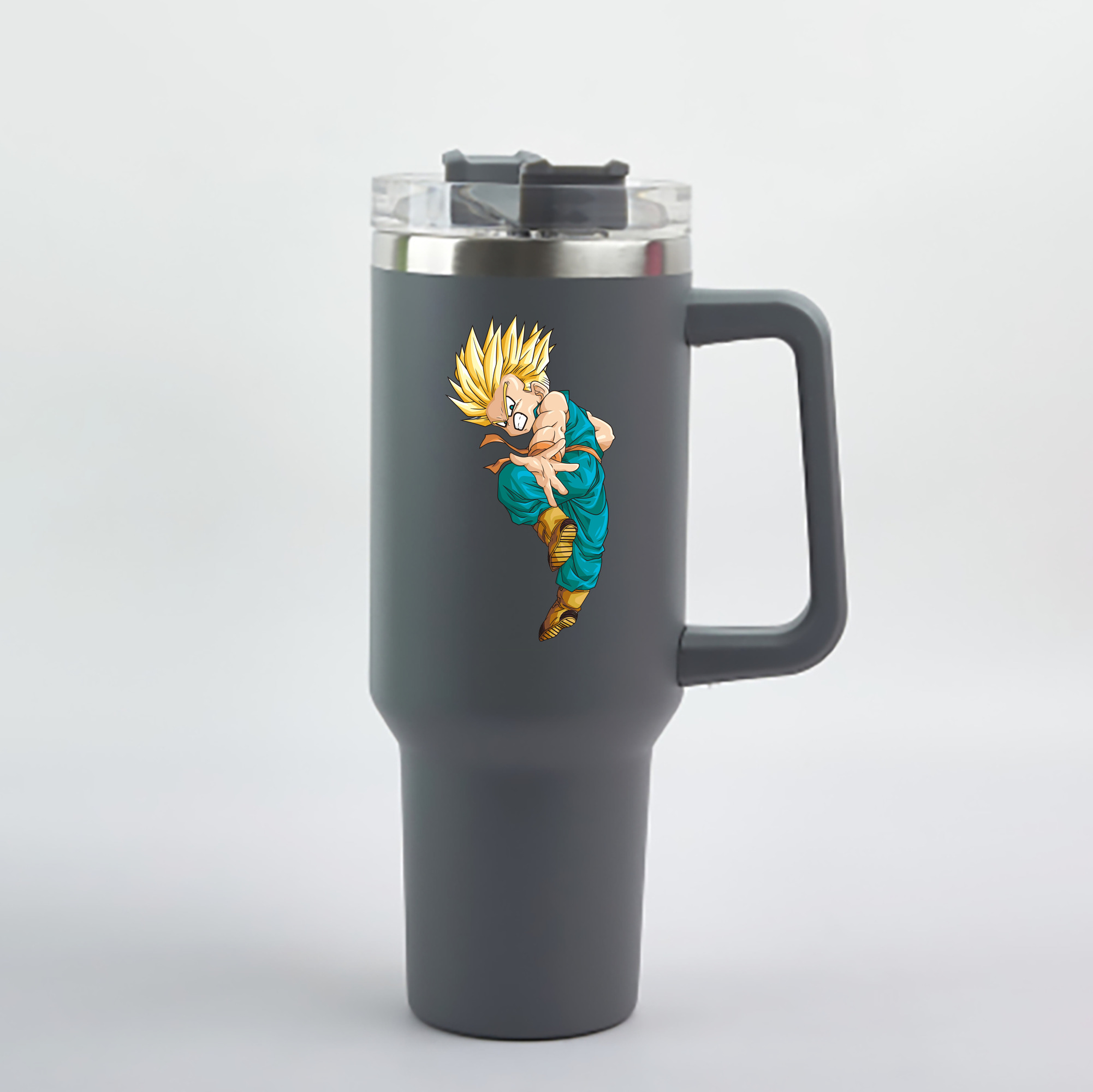 （画像用） ドラゴンボール DRAGON BALL 1200mL車用タンブラー - クリスタルステッカー（プラスチックストロー付き）