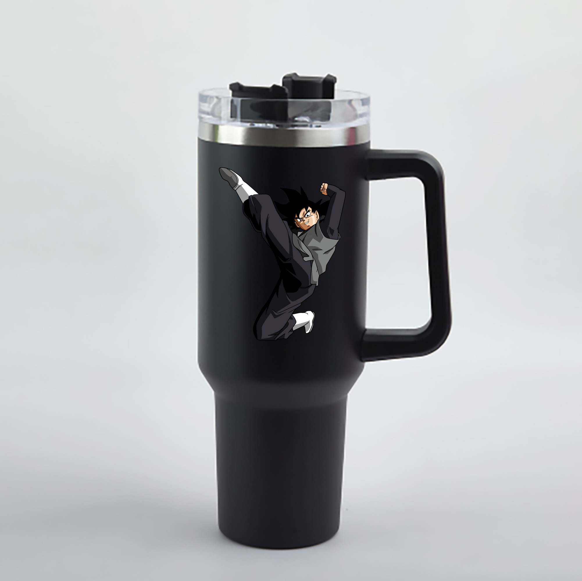 （画像用） ドラゴンボール ベジータ四世（Bejīta Yonsei）DRAGON BALL Vegeta IV 1200mL車用タンブラー - クリスタルステッカー（プラスチックストロー付き）