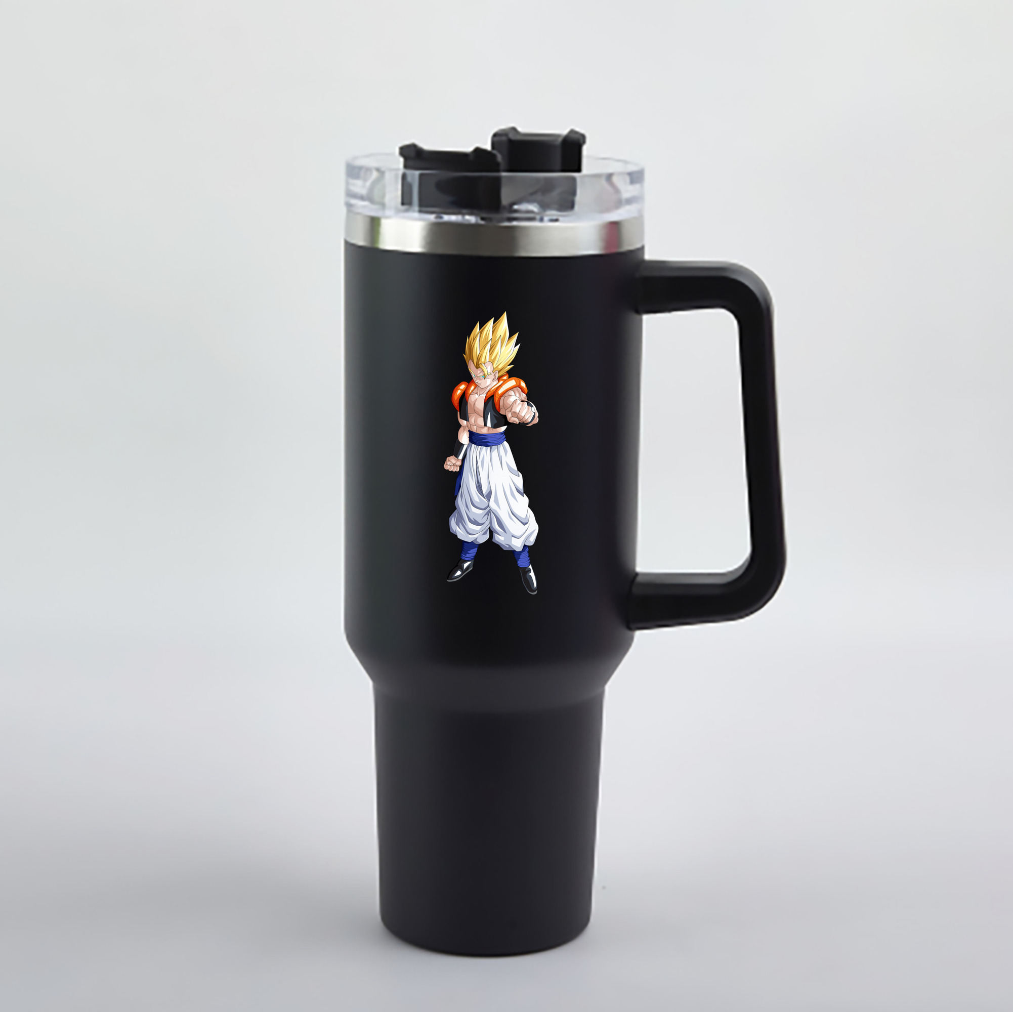 （画像用） ドラゴンボール ベジータ四世（Bejīta Yonsei）DRAGON BALL Vegeta IV 1200mL車用タンブラー - クリスタルステッカー（プラスチックストロー付き）
