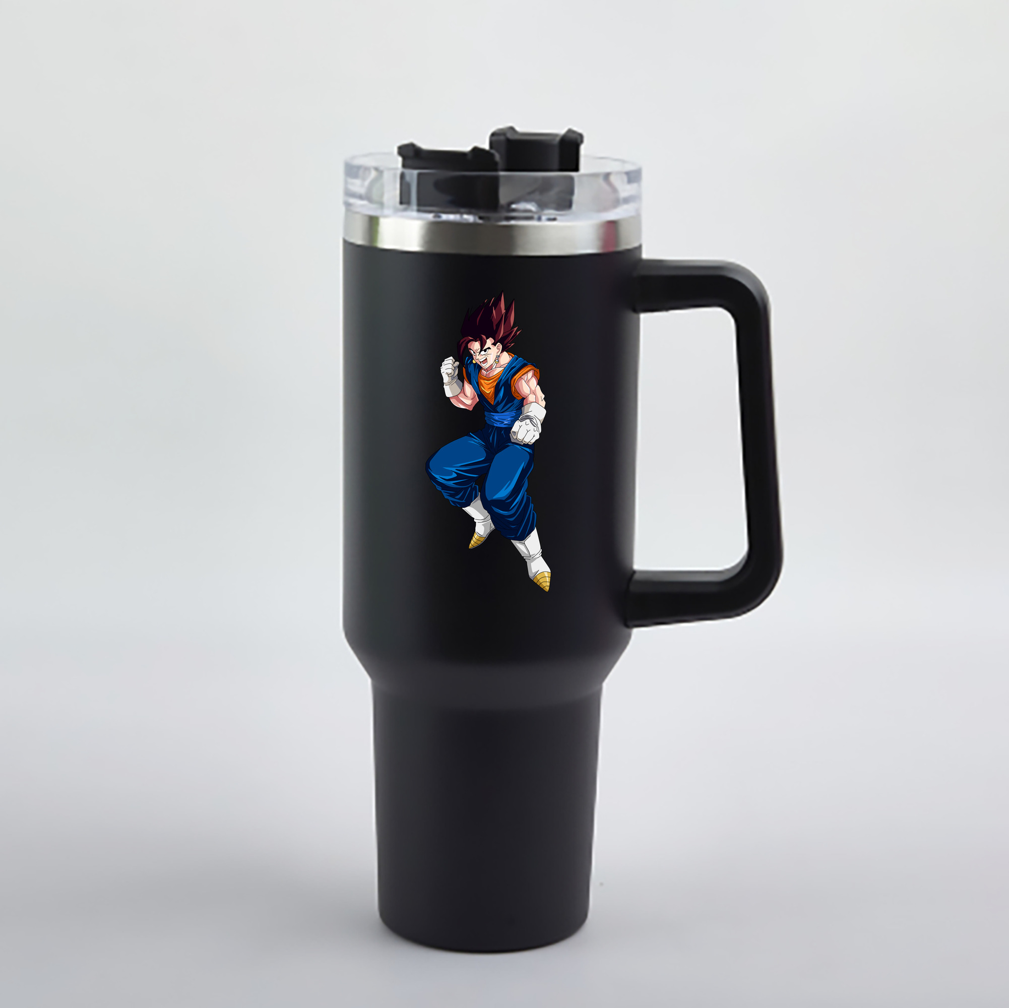 （画像用） ドラゴンボール 孫 悟飯（そんごはん）DRAGON BALL Son Gohan 1200mL車用タンブラー - クリスタルステッカー（プラスチックストロー付き）