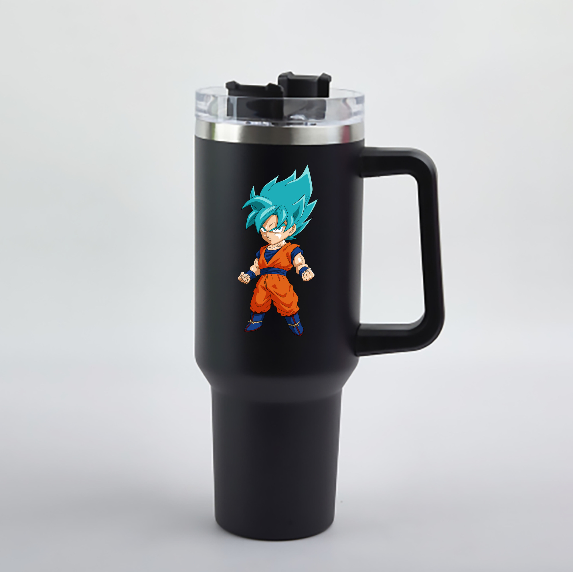 （画像用） ドラゴンボール 孫 悟飯（そんごはん）DRAGON BALL Son Gohan 1200mL車用タンブラー - クリスタルステッカー（プラスチックストロー付き）